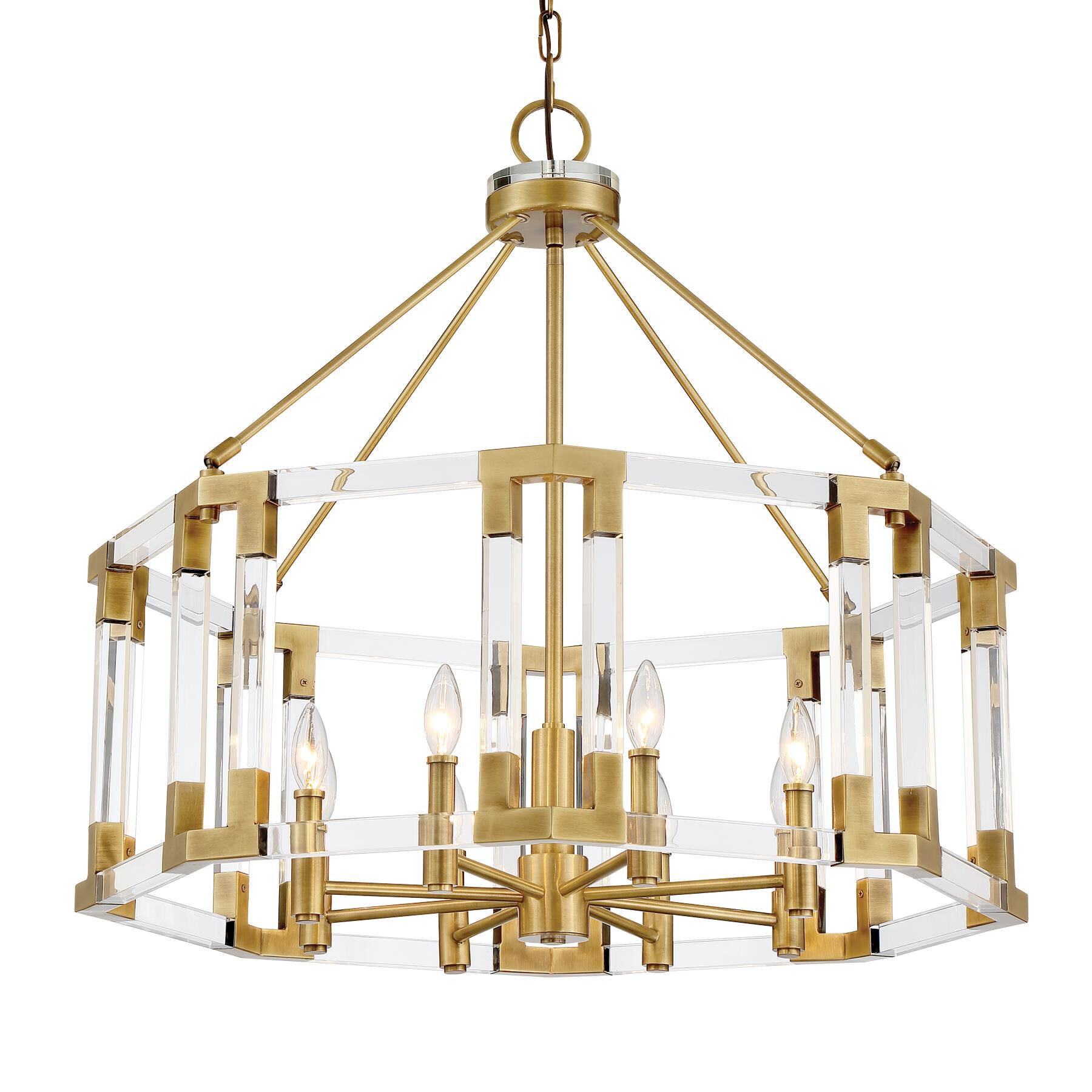 Prima Vista 31 Inch 8 Light Chandelier by Metropolitan Lighting