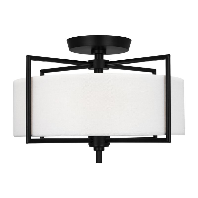 Perno 15 Inch 2 Light Semi Flush Mount by Visual Comfort Studio