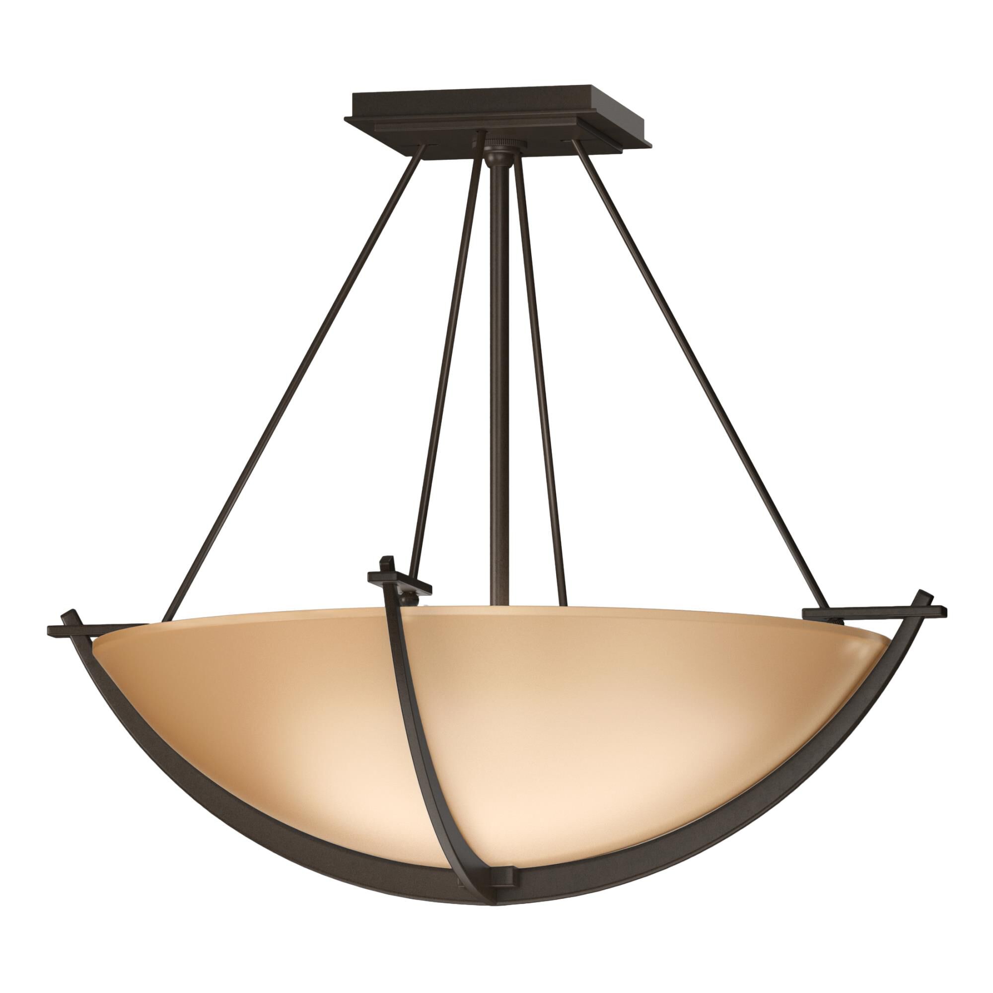 Compass 18 Inch 3 Light Semi Flush Mount by Hubbardton Forge