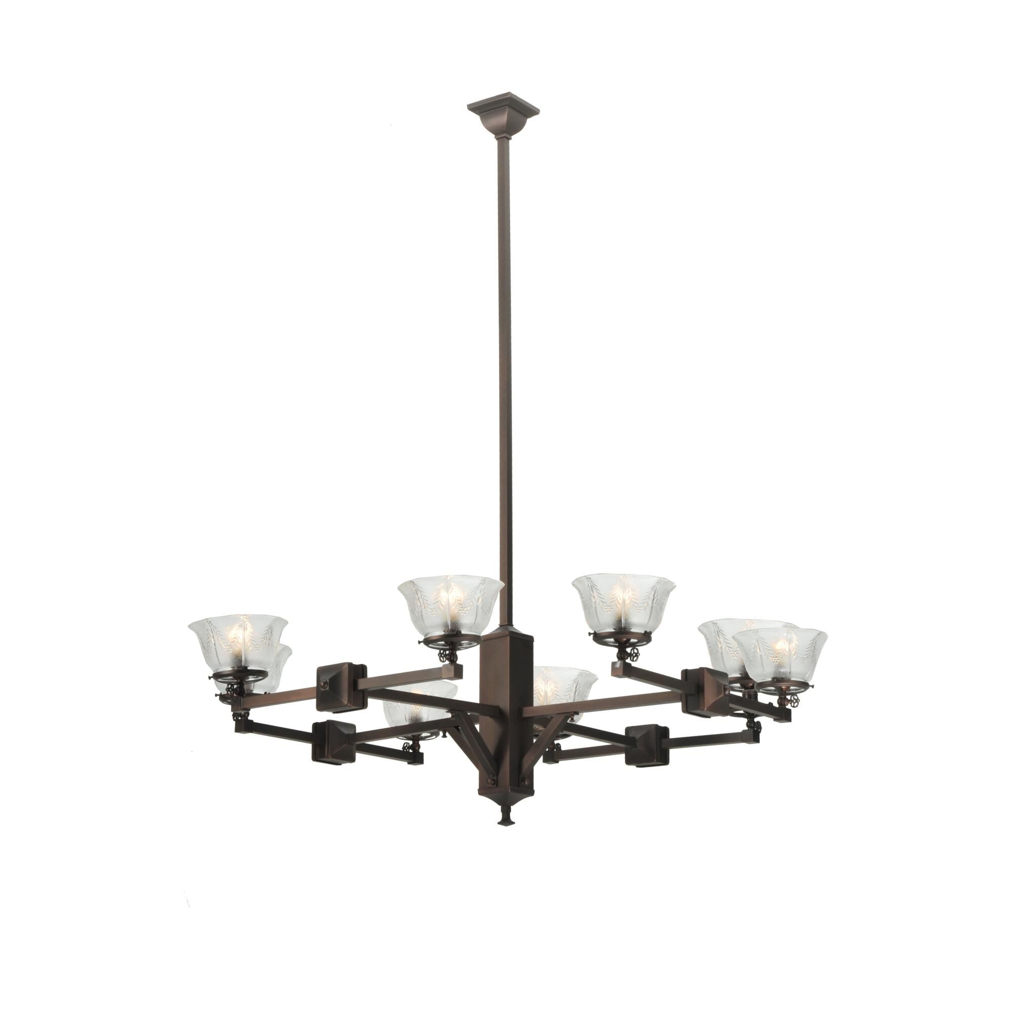 Chelsea Wheat Gas 48 Inch 8 Light Chandelier by Meyda Lighting