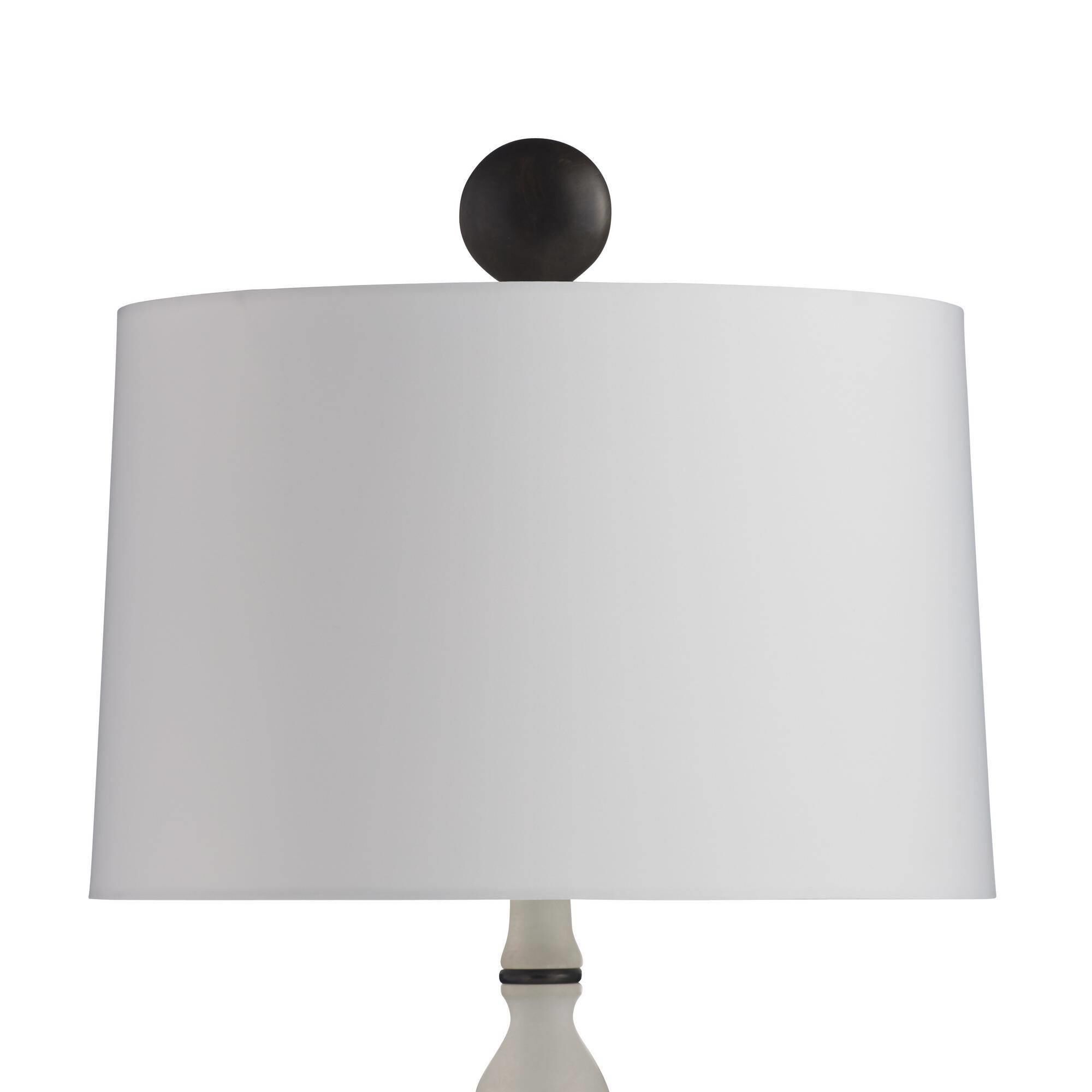 Shown in White and English Bronze finish and Off-White shade