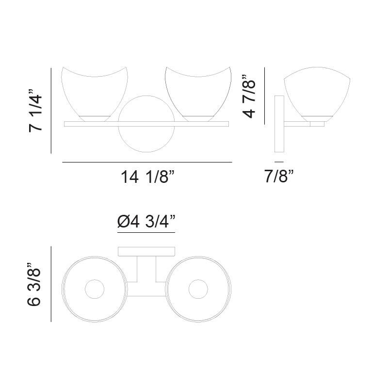 Uptowne 14 Inch Wall Sconce by Matteo Lighting