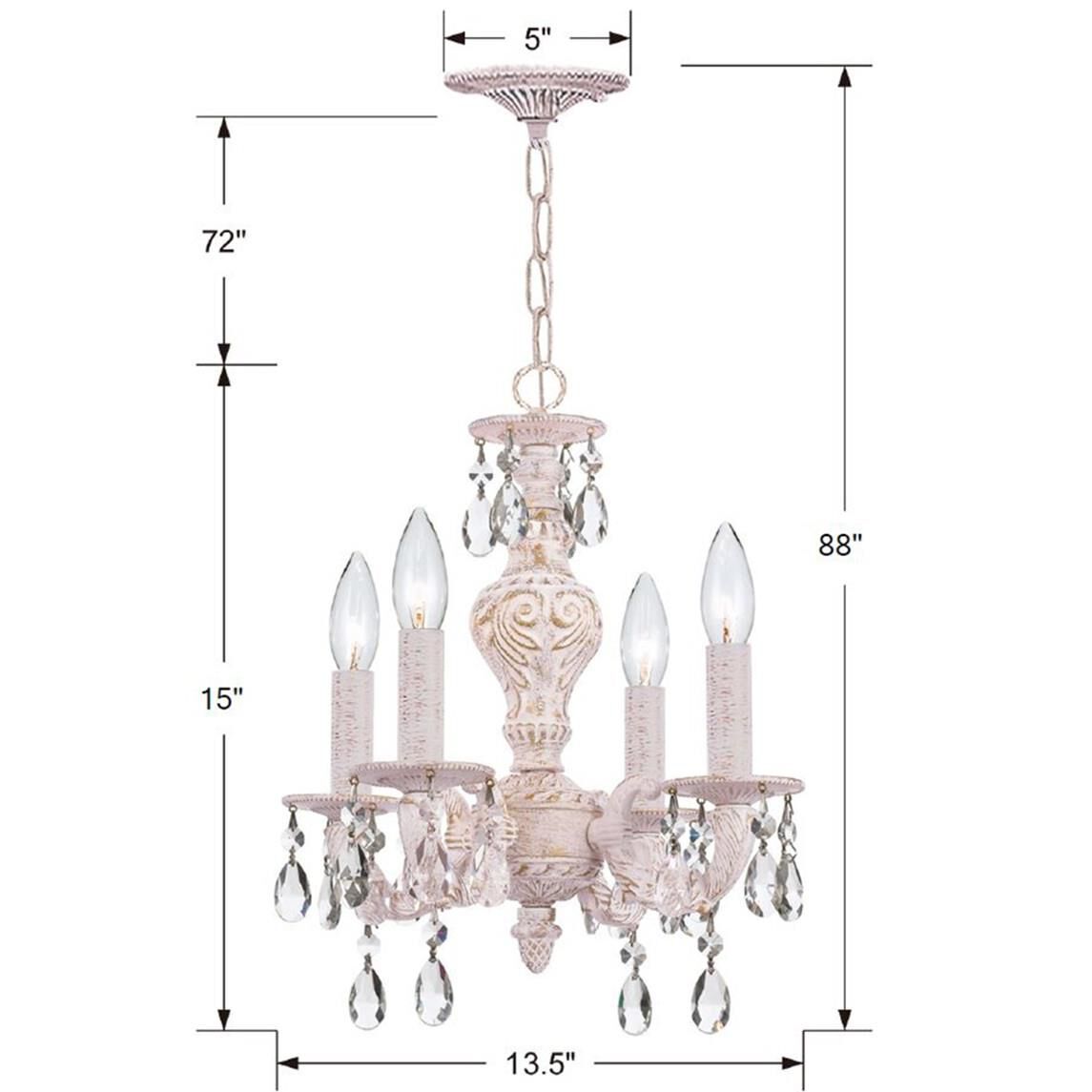 Paris Market 13 Inch 4 Light Mini Chandelier by Crystorama