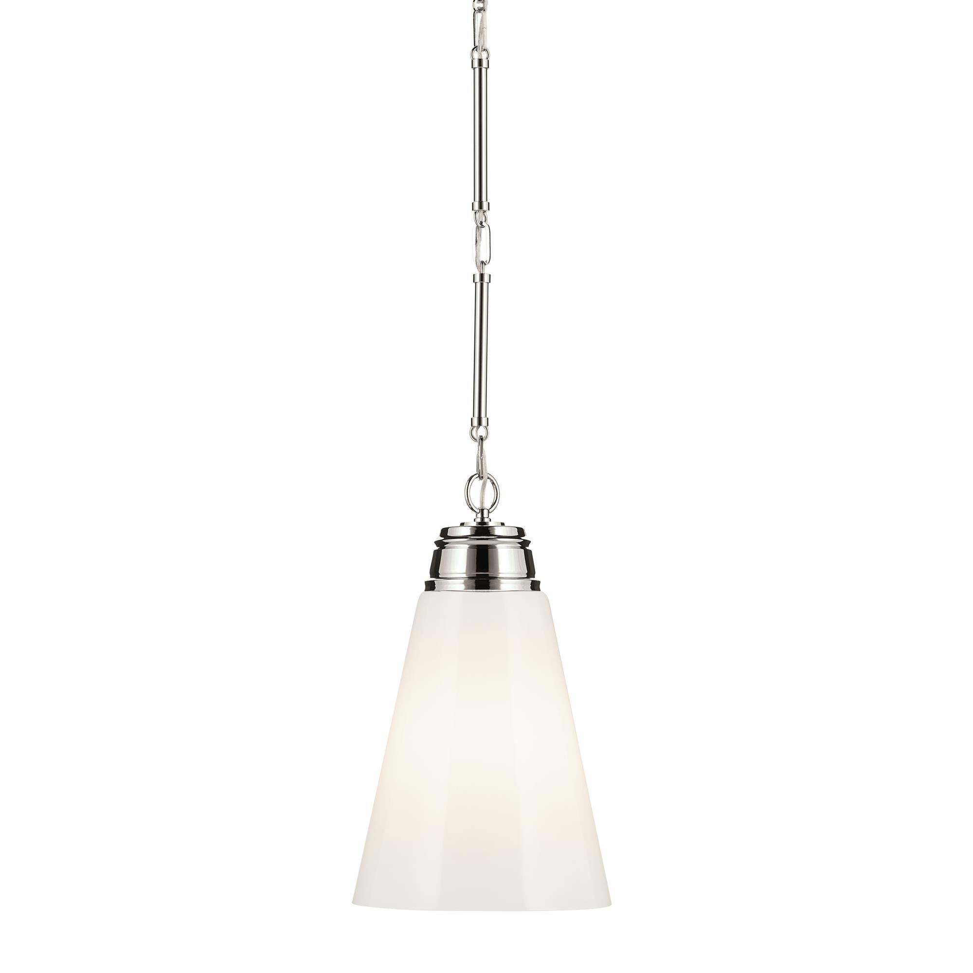 Shown in Polished Nickel finish and Opal glass