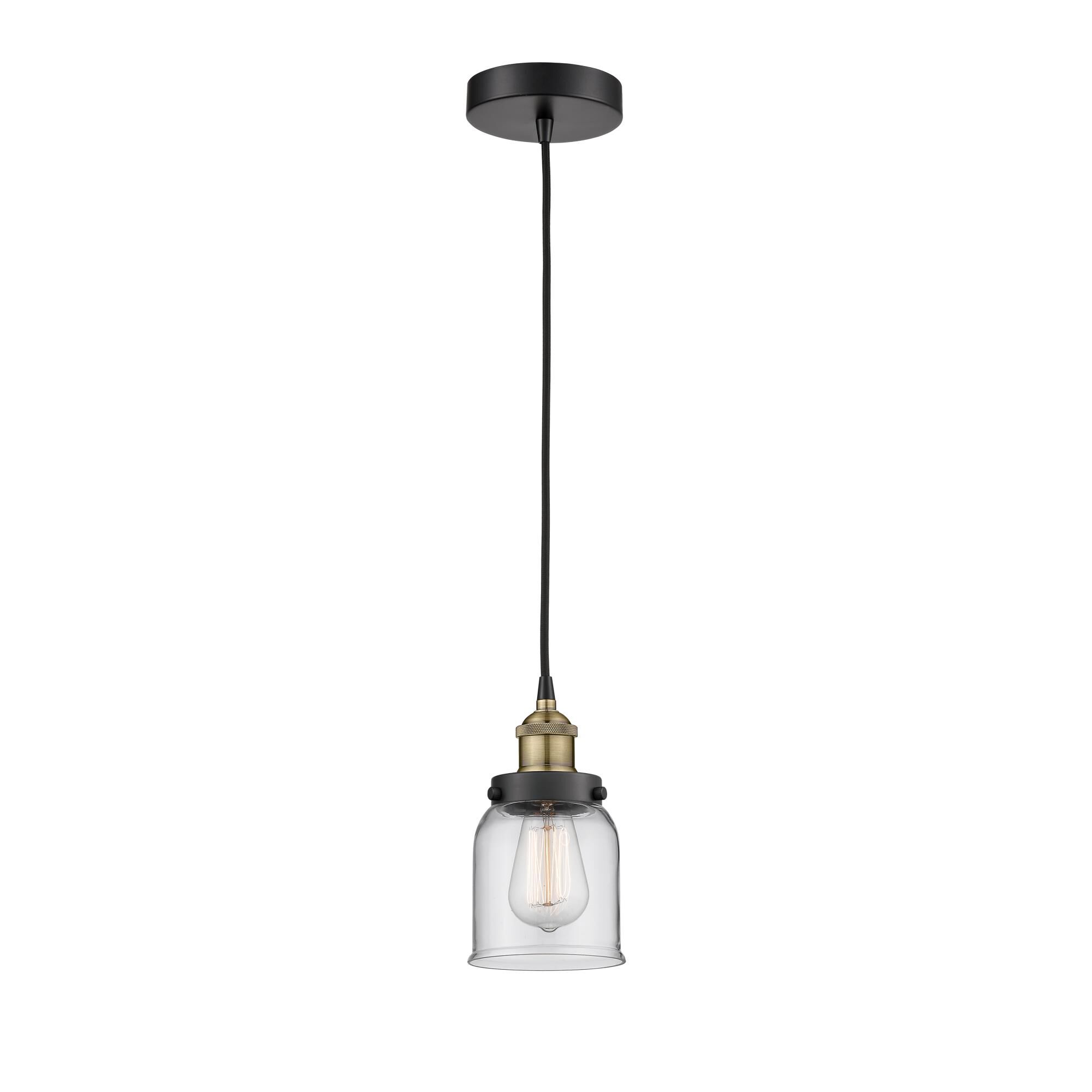 Shown in Black Antique Brass finish and Clear glass