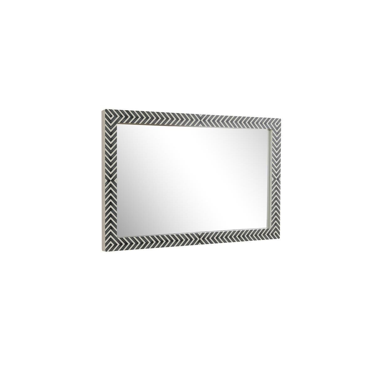 Rectangular mirror 48x30 inch in chevron Wall Mirror by Elegant Decor