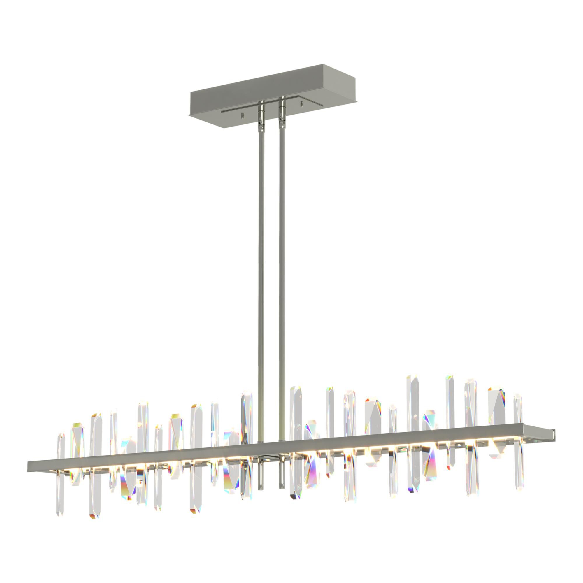 Shown in Sterling finish and Clear shade