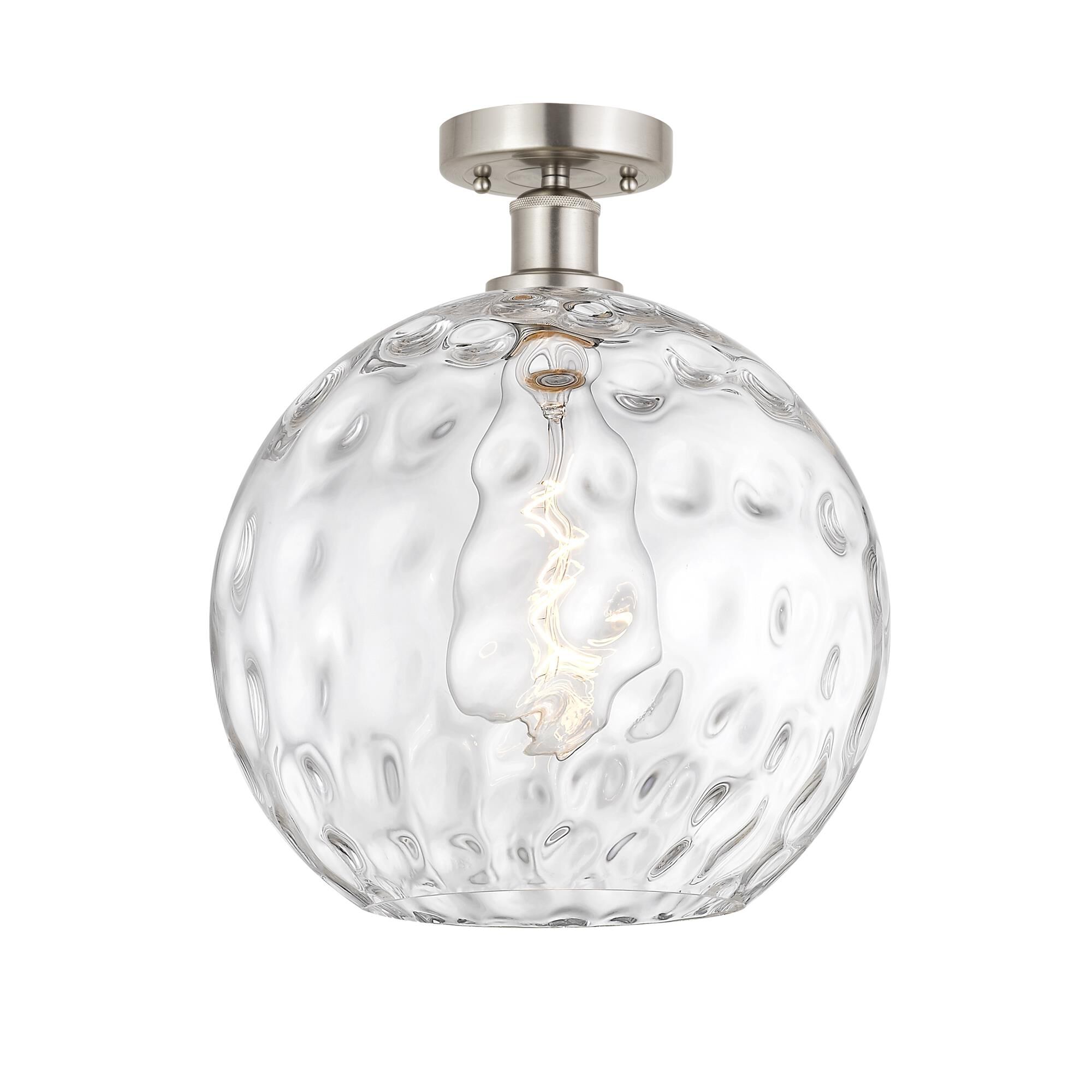 Shown in Brushed Satin Nickel finish and Clear Water glass