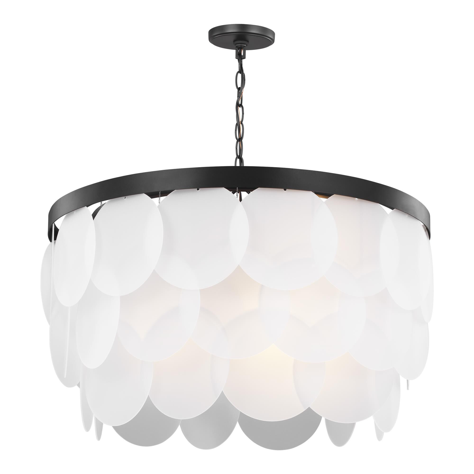 Shown in Midnight Black finish and Satin Etched glass