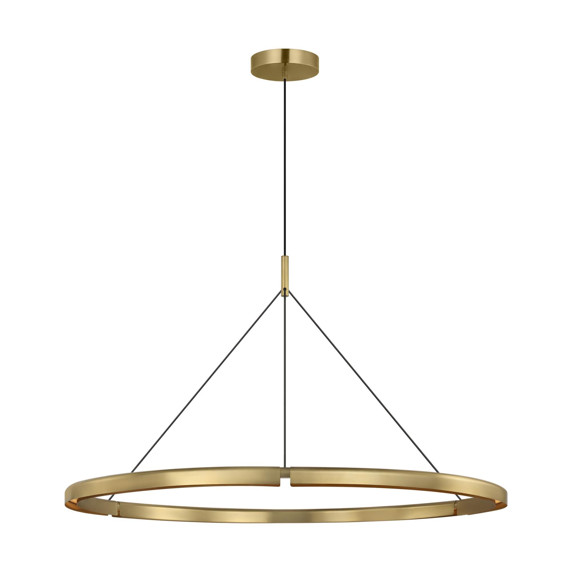 Shown in Hand-Rubbed Antique Brass finish and Brass shade