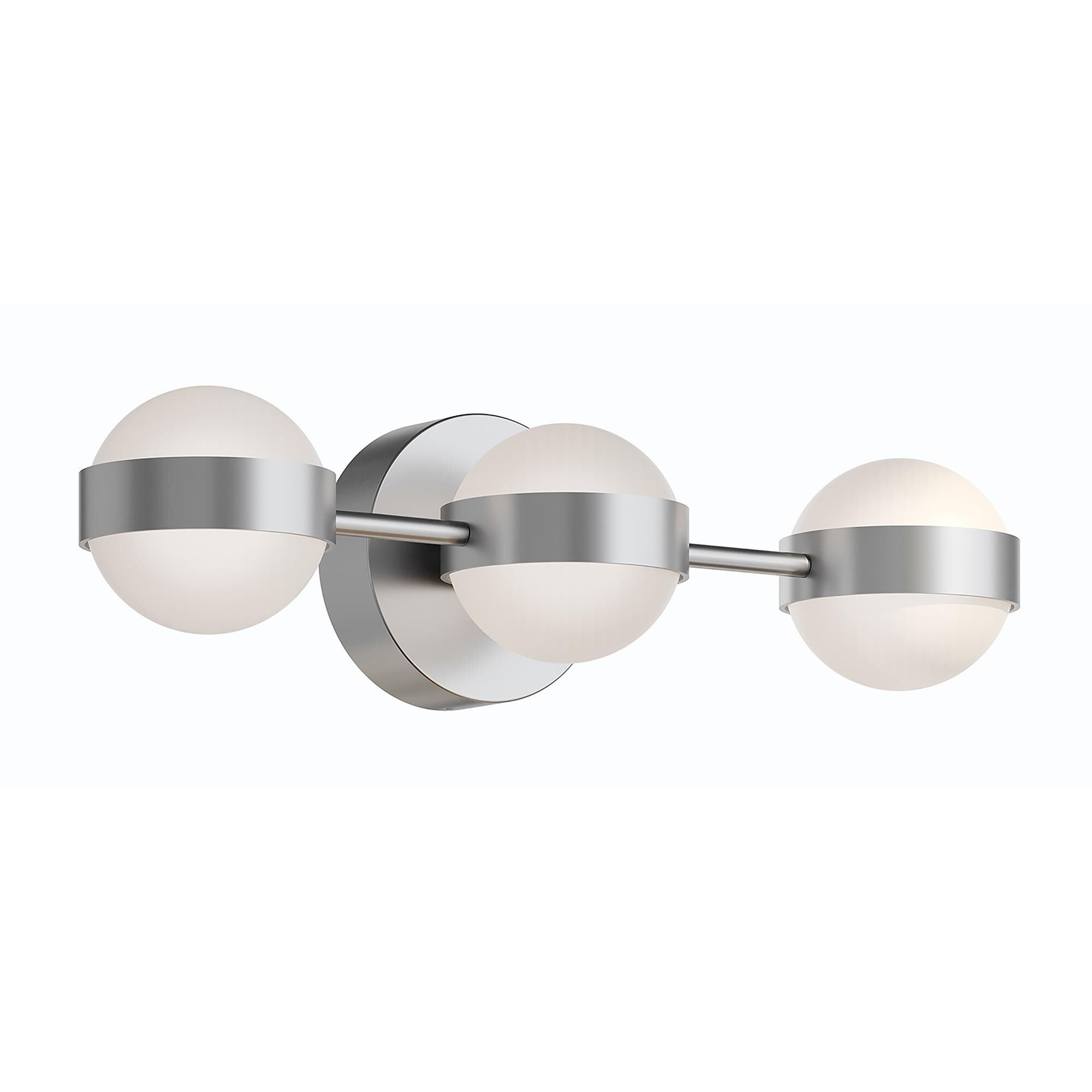 Shown in Satin Nickel finish and White shade