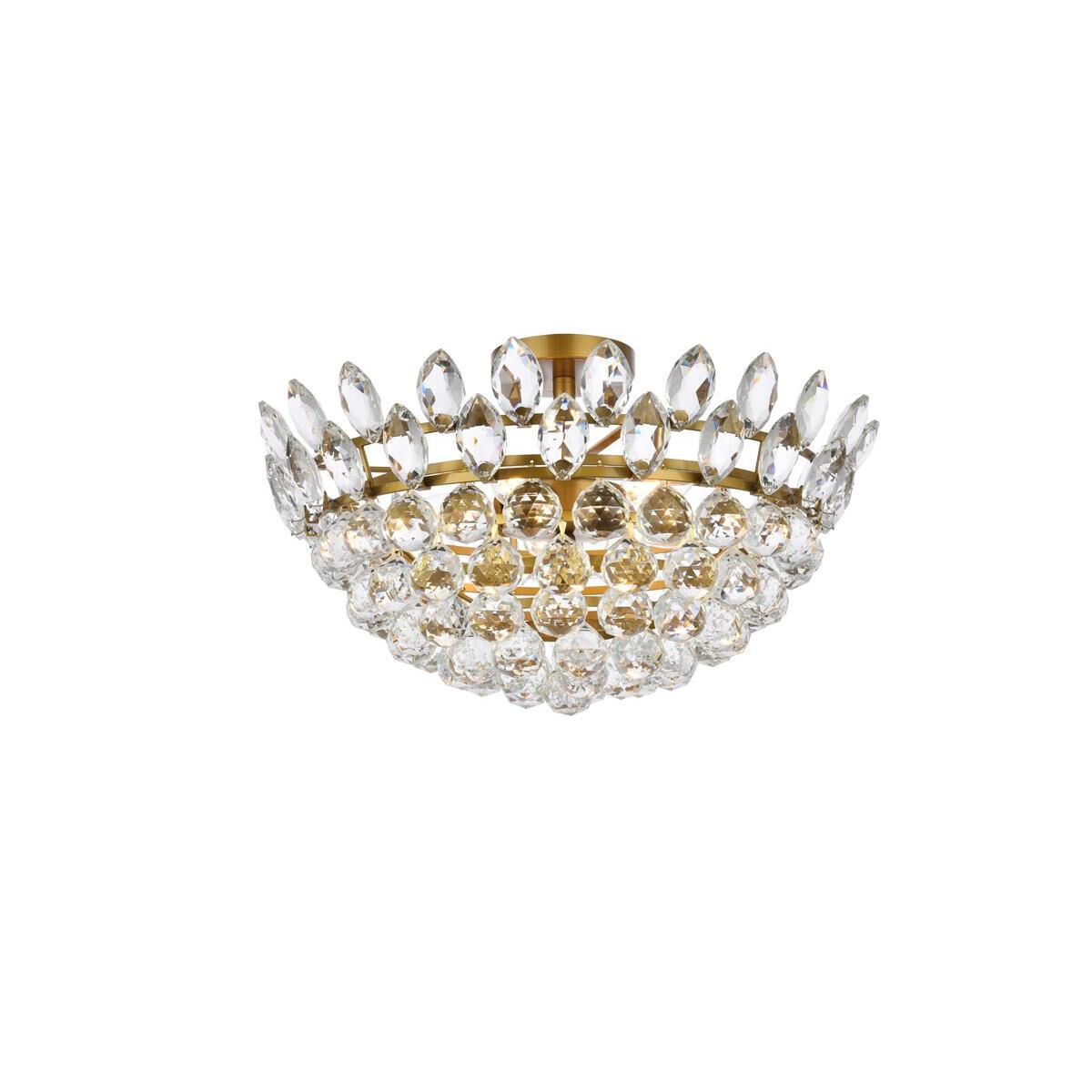 Shown in Brass finish and Royal Cut Clear crystal