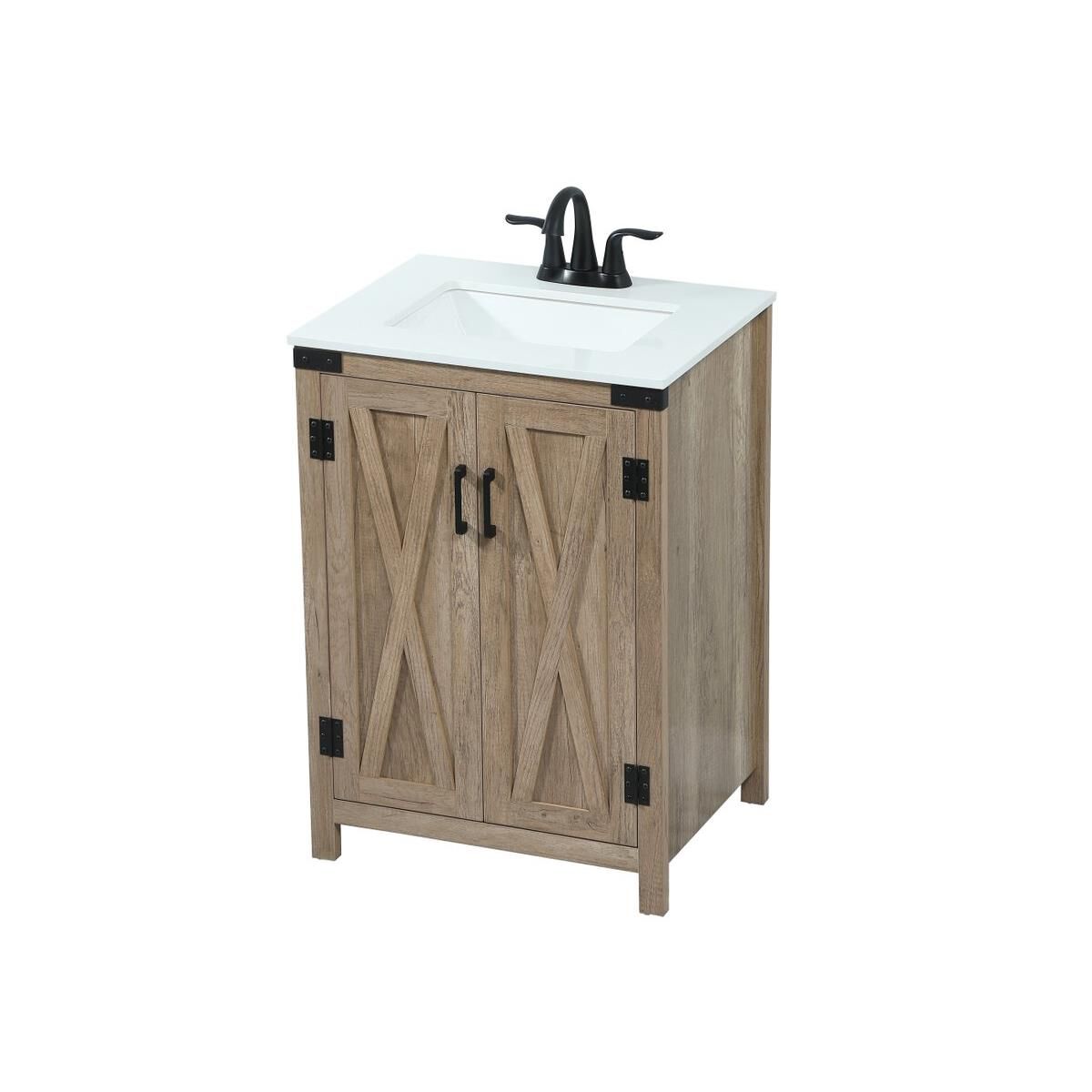 Shown in Natural Oak finish and Without Backsplash accent