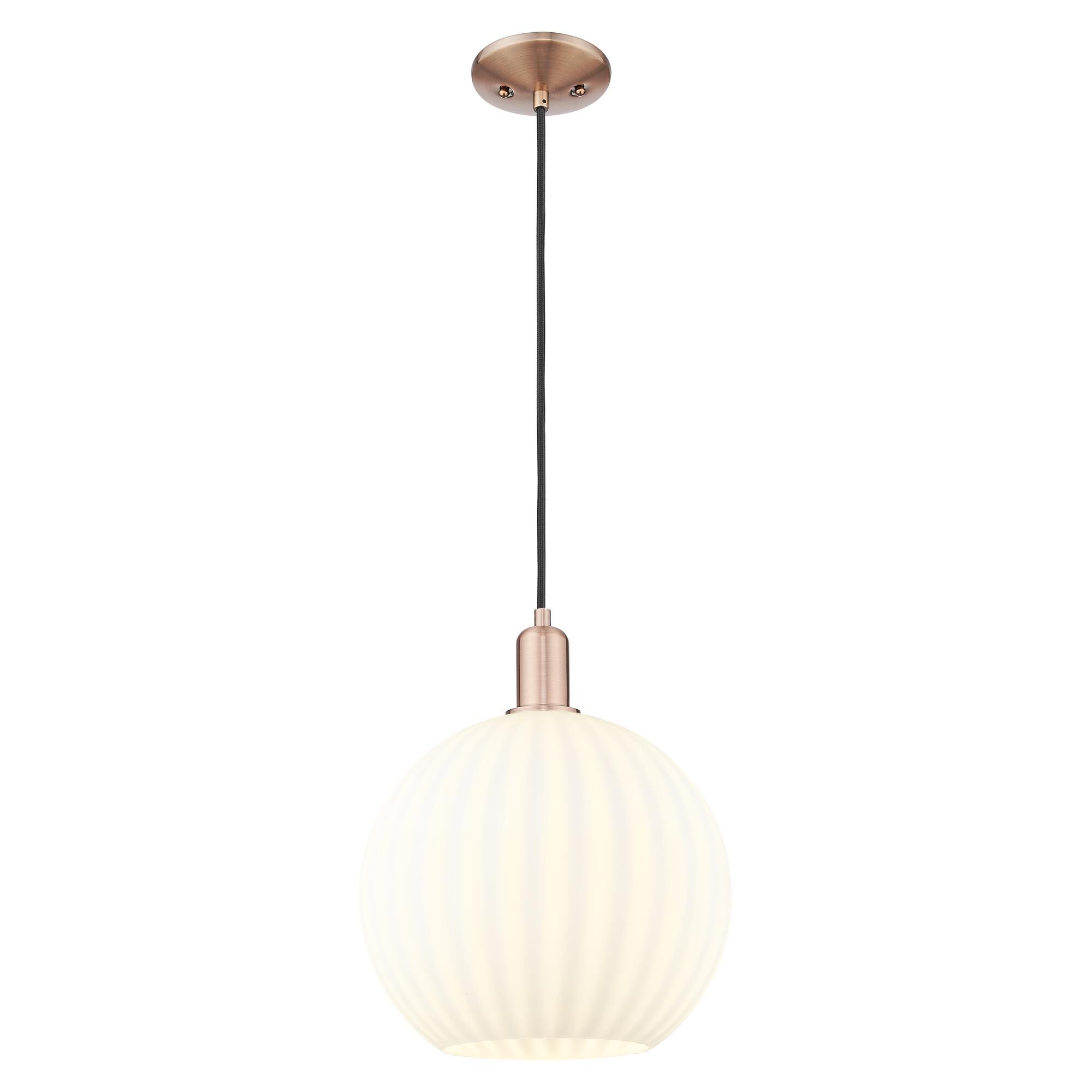 Bruno Marashlian White Venetian 12 Inch Mini Pendant by Innovations Lighting
