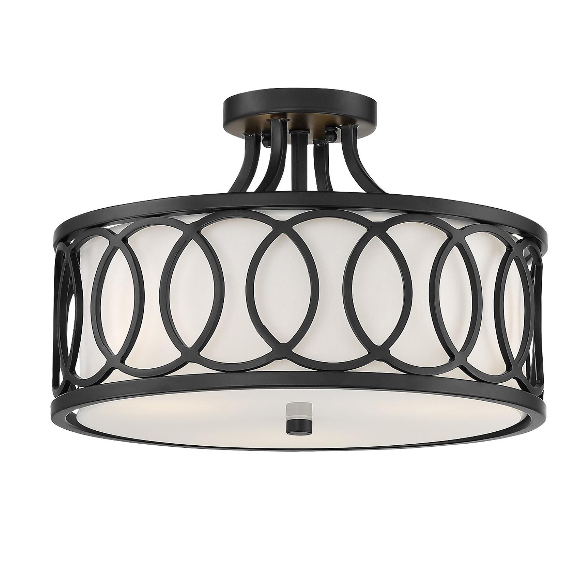 Shown in Matte Black finish and Linen glass and Linen shade