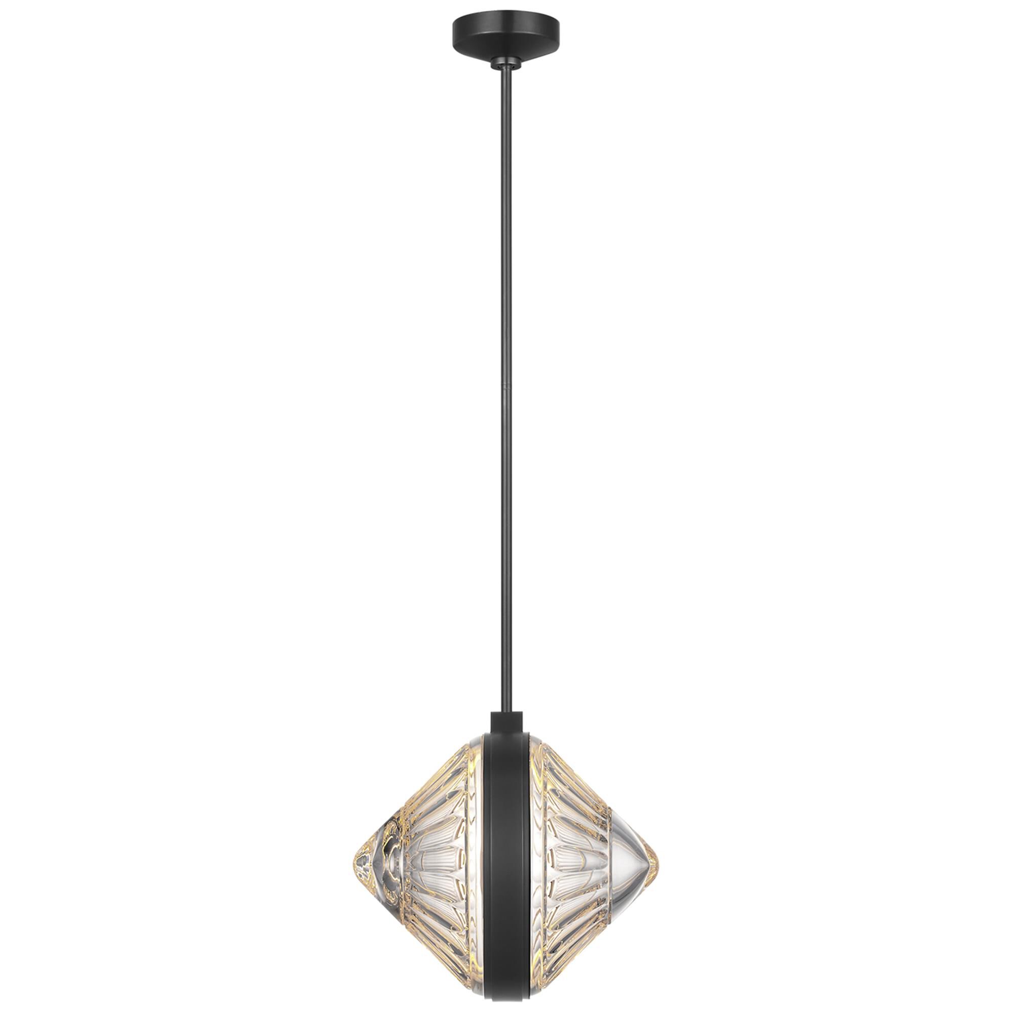 Shown in Bronze finish and Clear crystal