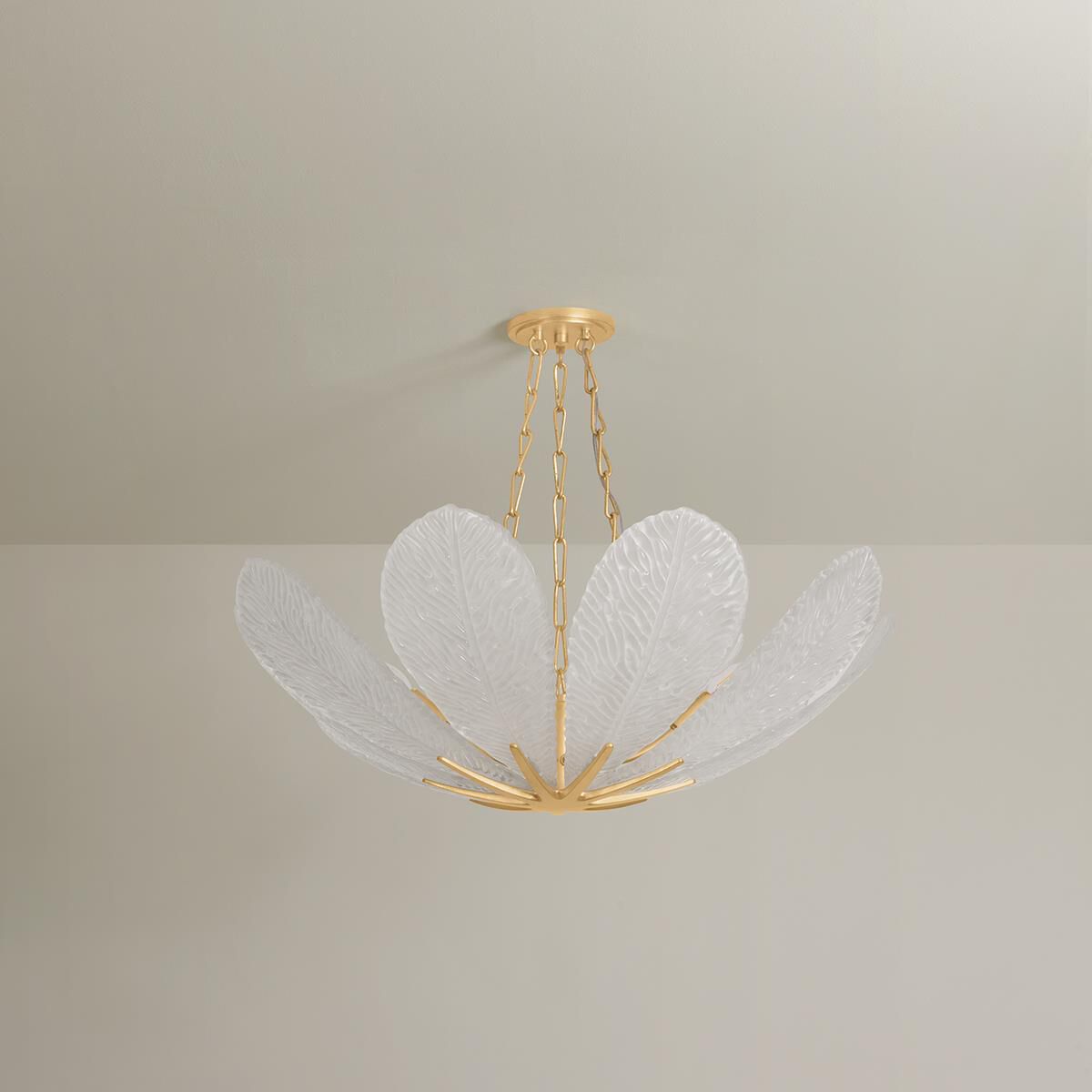 Shown in Vintage Gold Leaf finish and Piastre glass