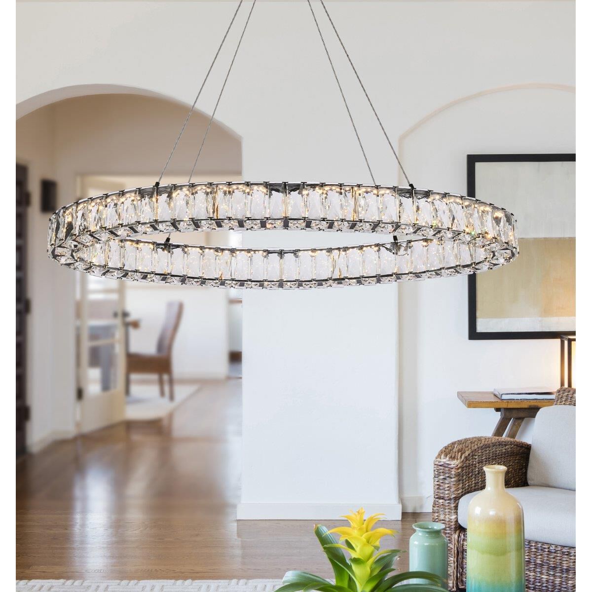 Monroe Linear Suspension Light by Elegant Lighting