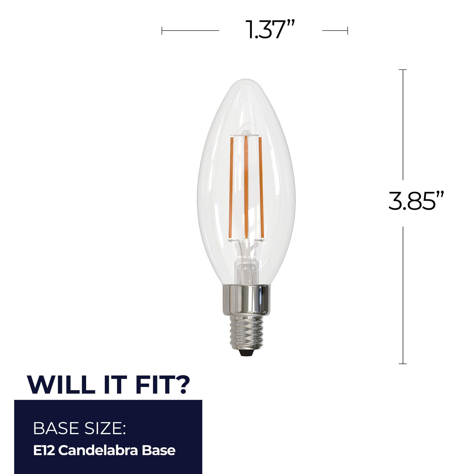 Clear B11 Base E12 5000K LED Light Bulb by Bulbrite