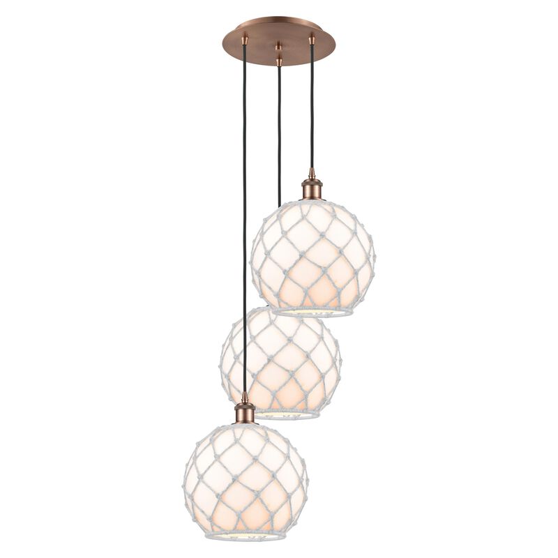 Bruno Marashlian Farmhouse Rope 17 Inch Multi Light Pendant by Innovations Lighting