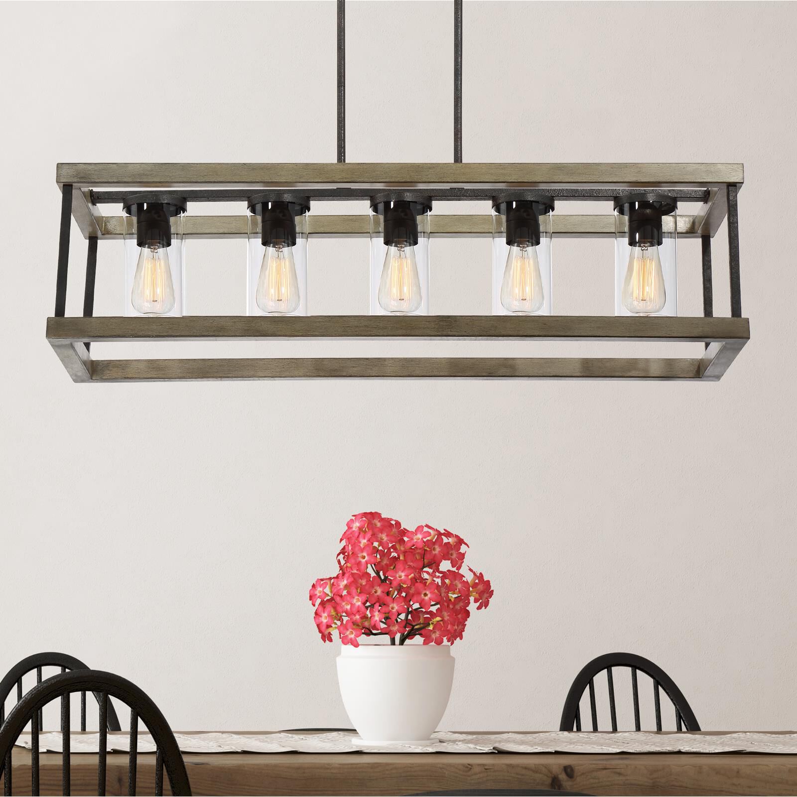 Eden 38 Inch 5 Light Linear Suspension Light by Savoy House