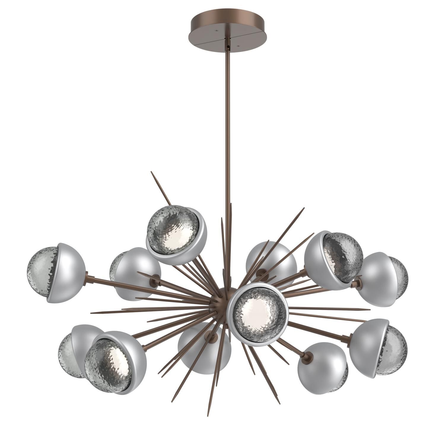 Shown in Burnished Bronze finish and Smoke glass and Classic Silver accent