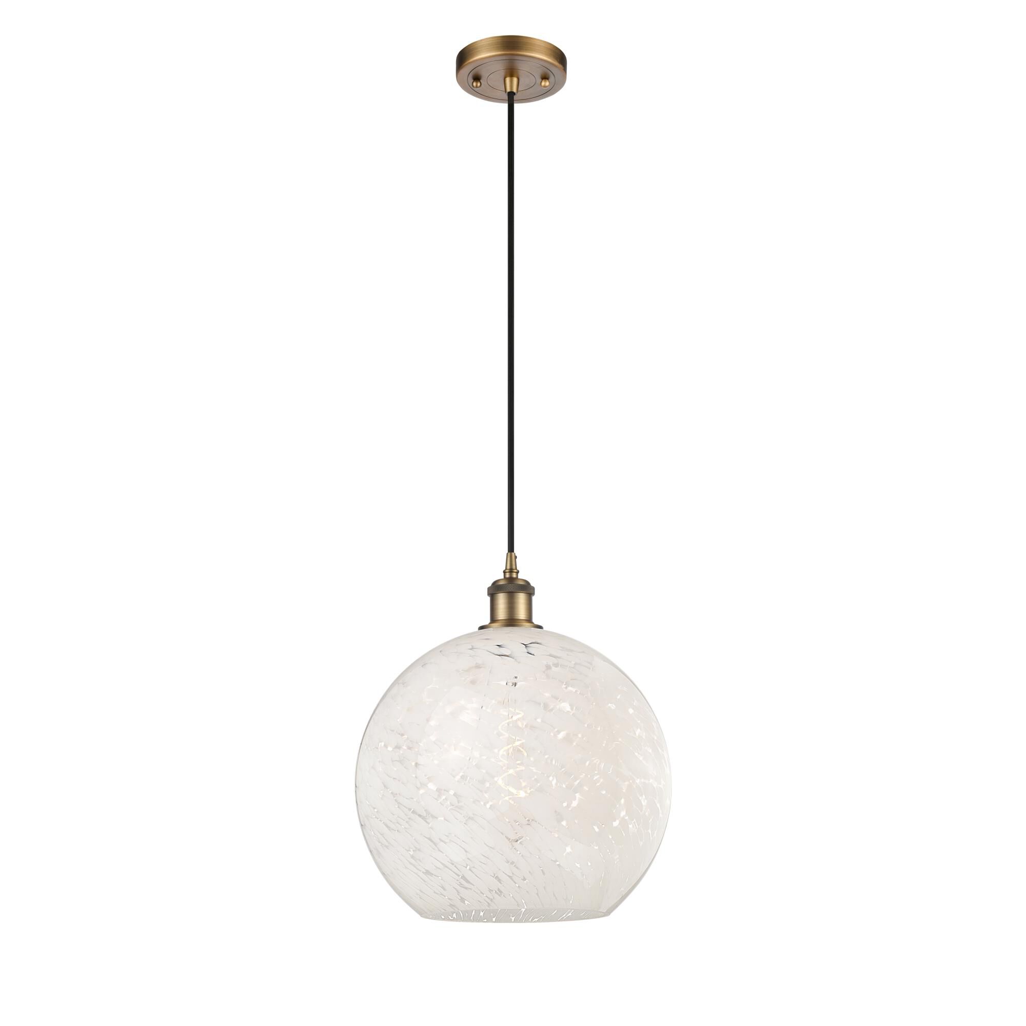 Bruno Marashlian White Mouchette 12 Inch Mini Pendant by Innovations Lighting