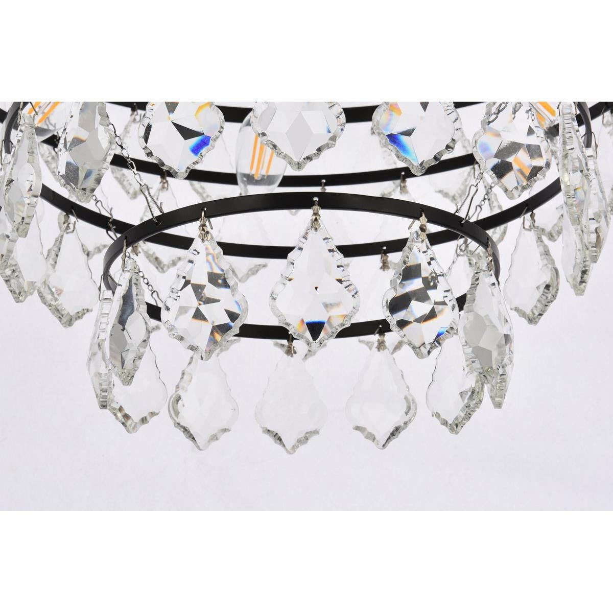 Shown in Black finish and Royal Cut Clear crystal