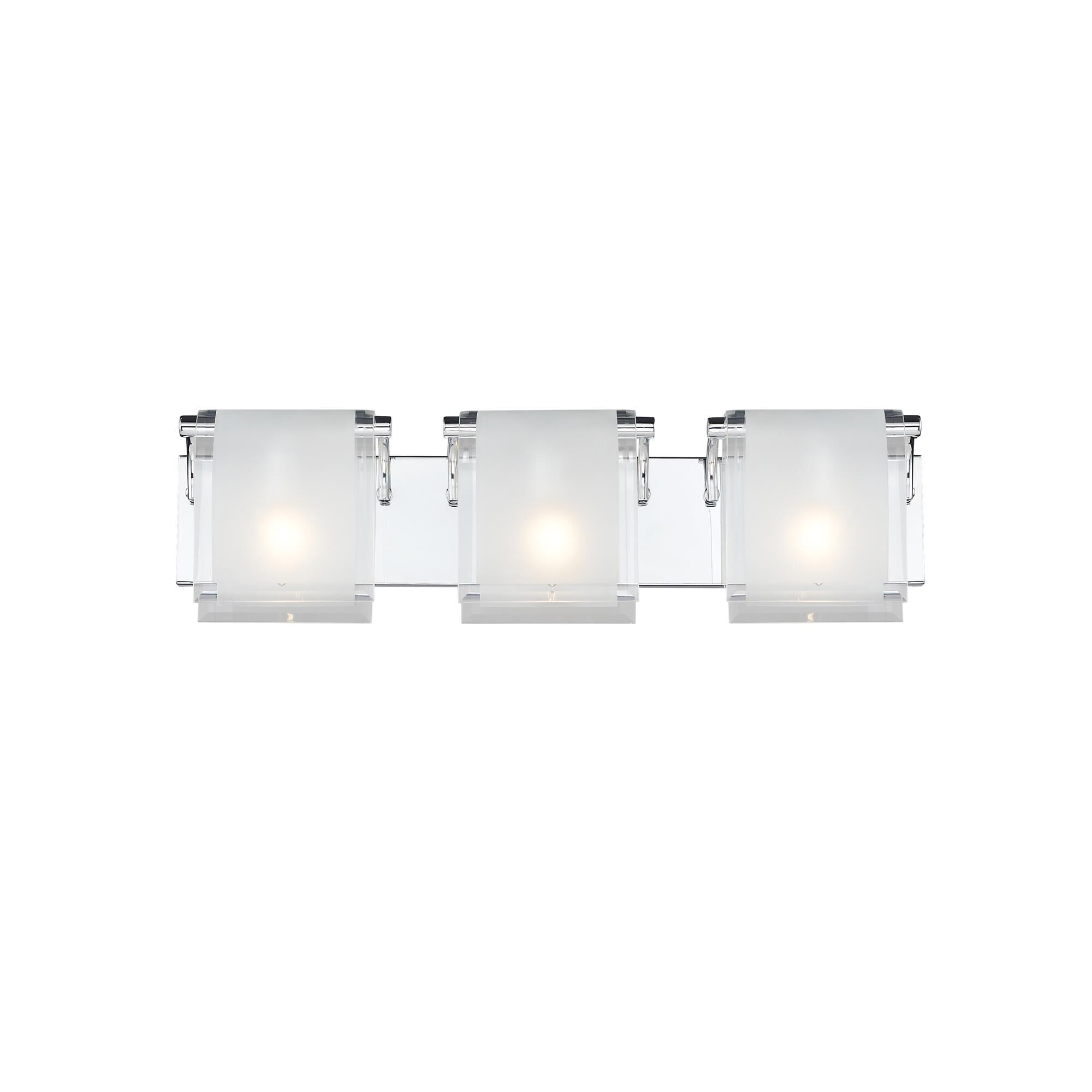 Shown in Chrome finish and Glass shade