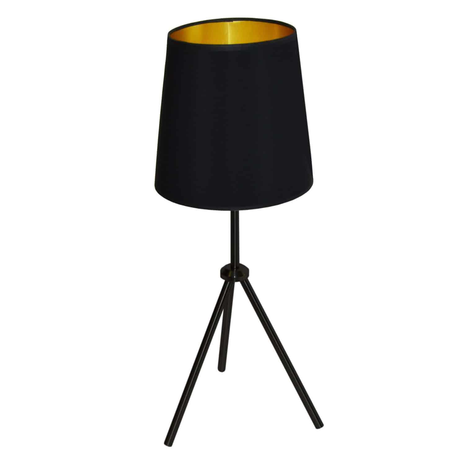 Shown in Matte Black finish and Gold shade