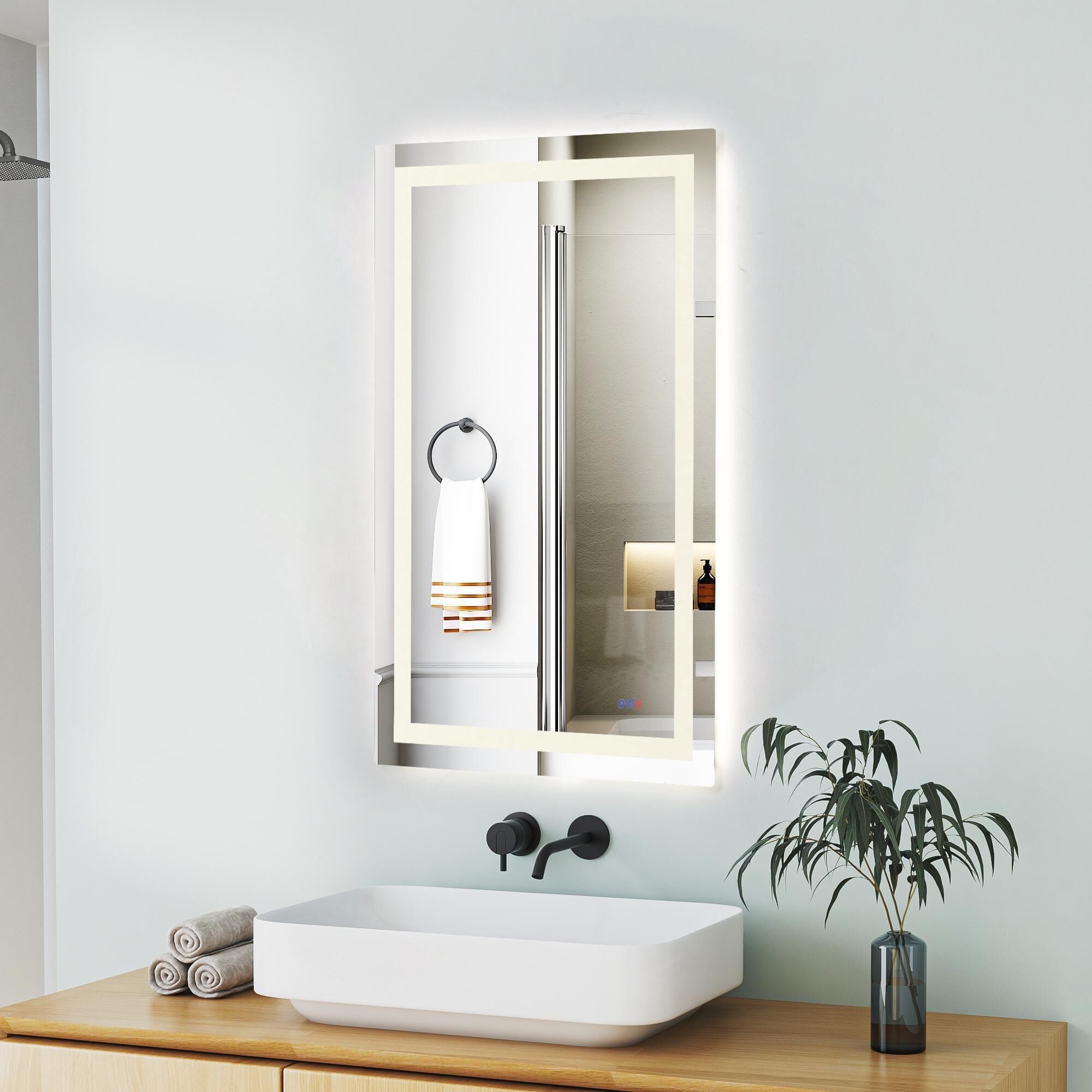 Riven 48 Inch LED Lighted Mirror by Elegant Dcor