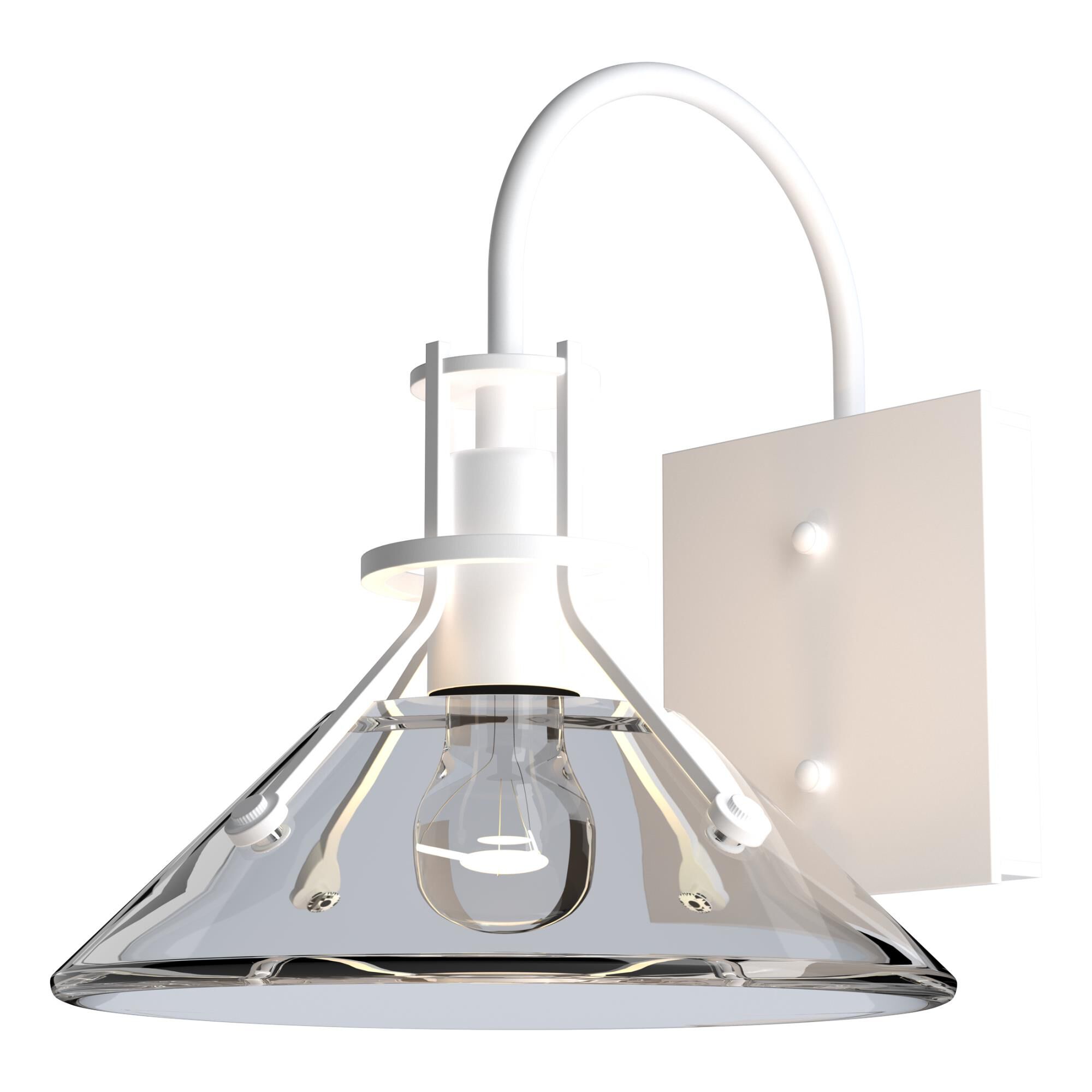 Shown in Coastal White finish and Clear glass