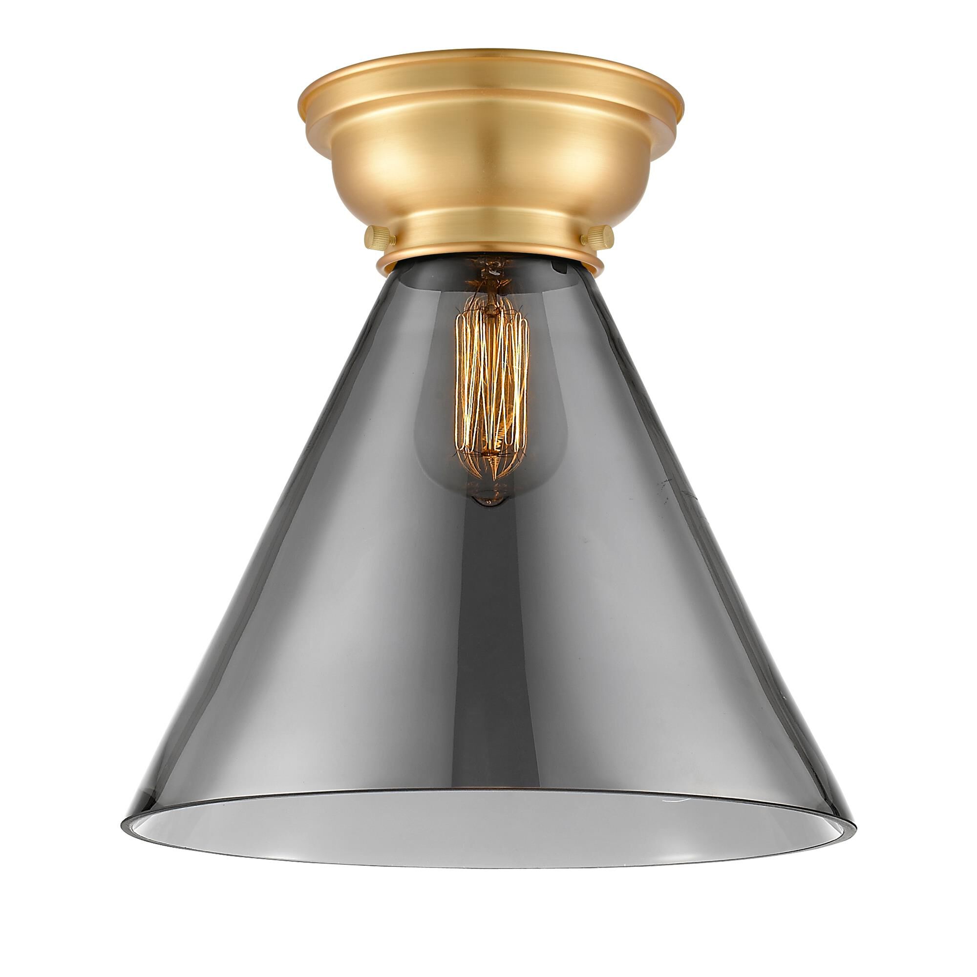 Shown in Satin Gold finish and Smoked glass