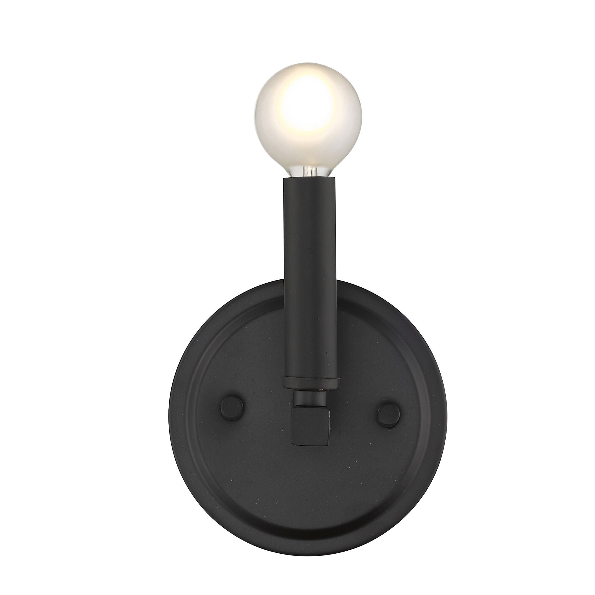 Shown in Matte Black finish and -- glass and -- shade
