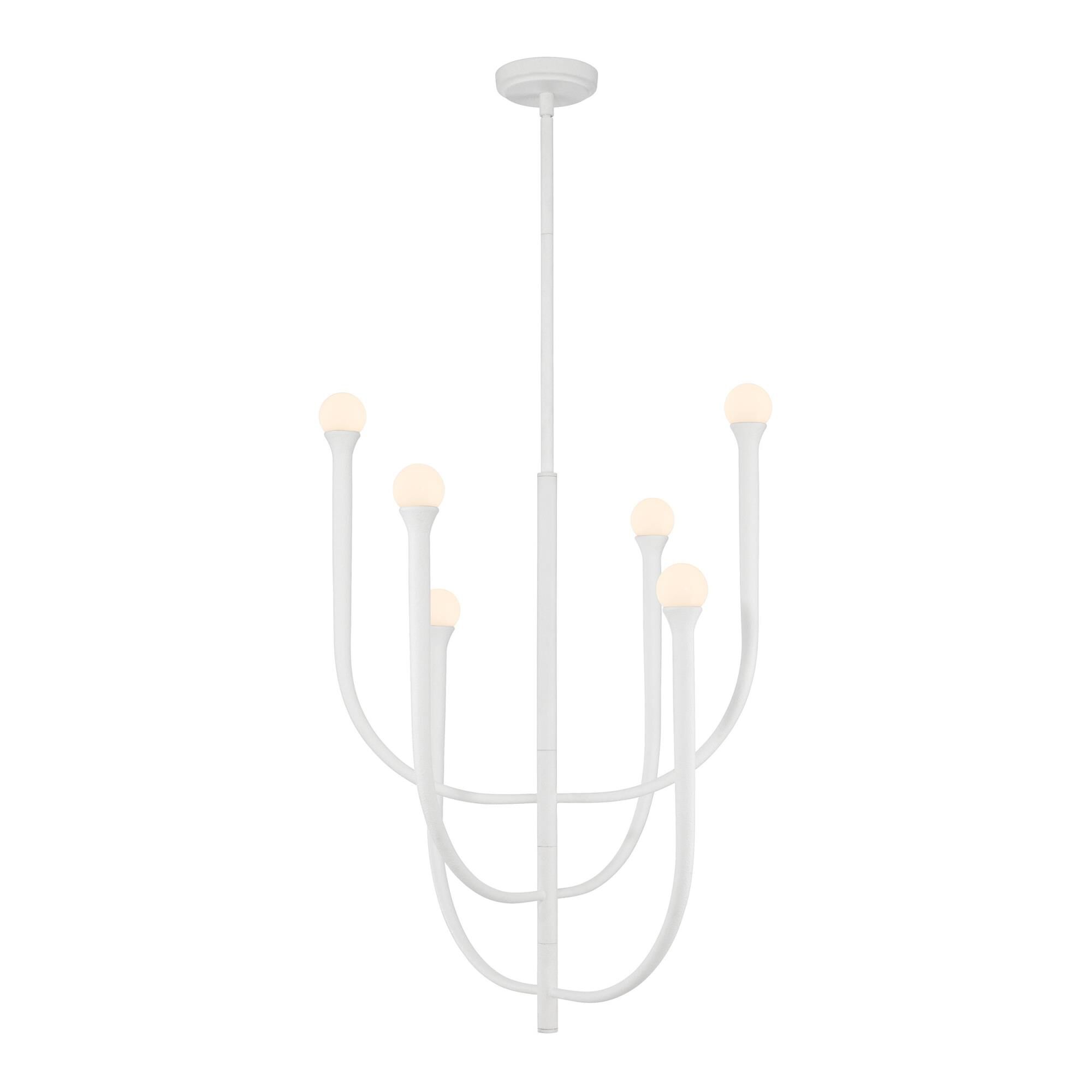 Shown in Plaster White finish and Opal glass