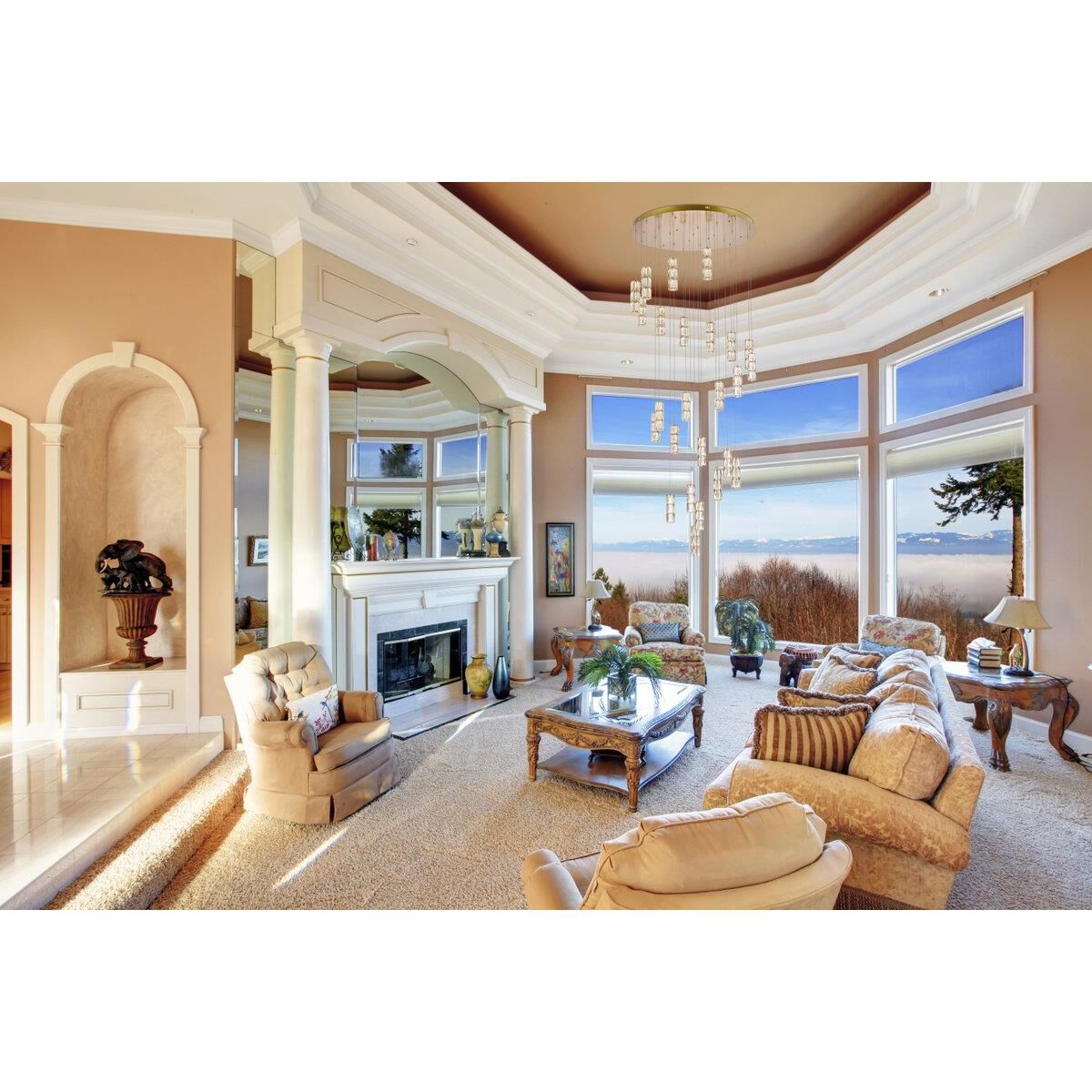 Polaris 42 Inch 25 Light LED Multi Light Pendant by Elegant Lighting