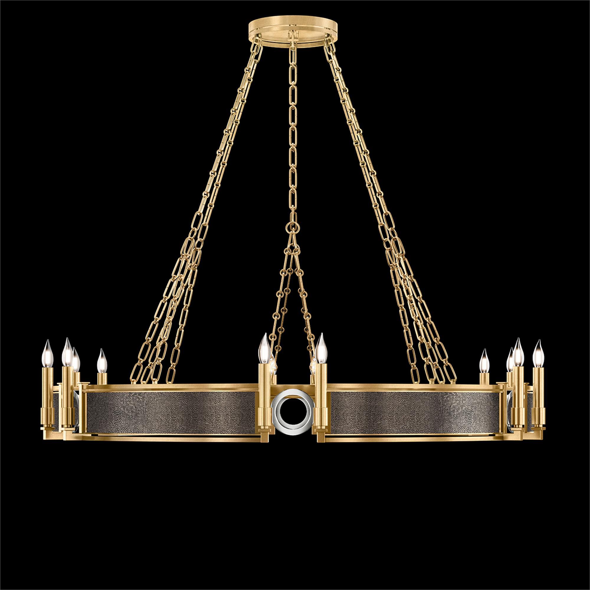 Shown in Gold Leaf and Nickel  finish and Pebble accent