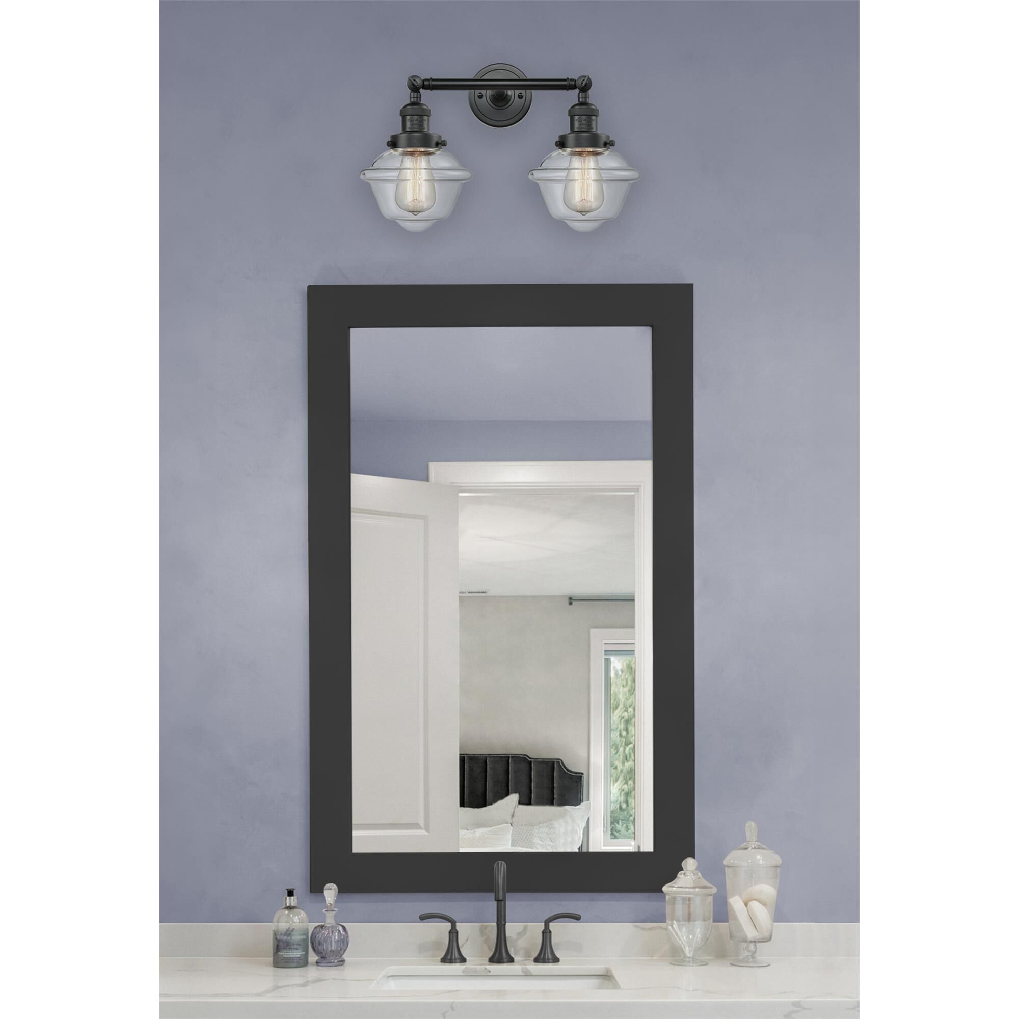 Shown in Matte Black finish and Clear glass