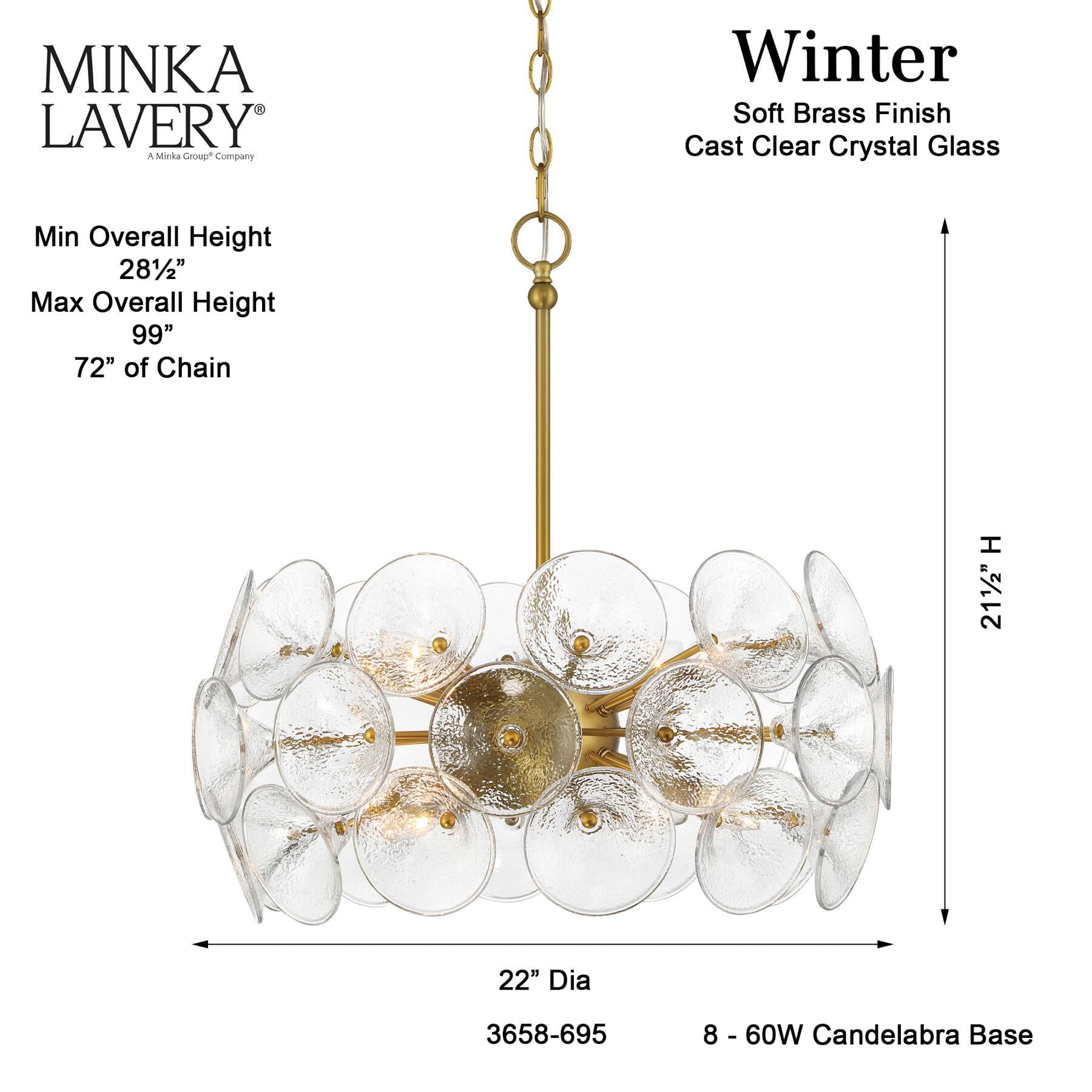 Shown in Soft Brass finish and Textured Clear Fluted glass