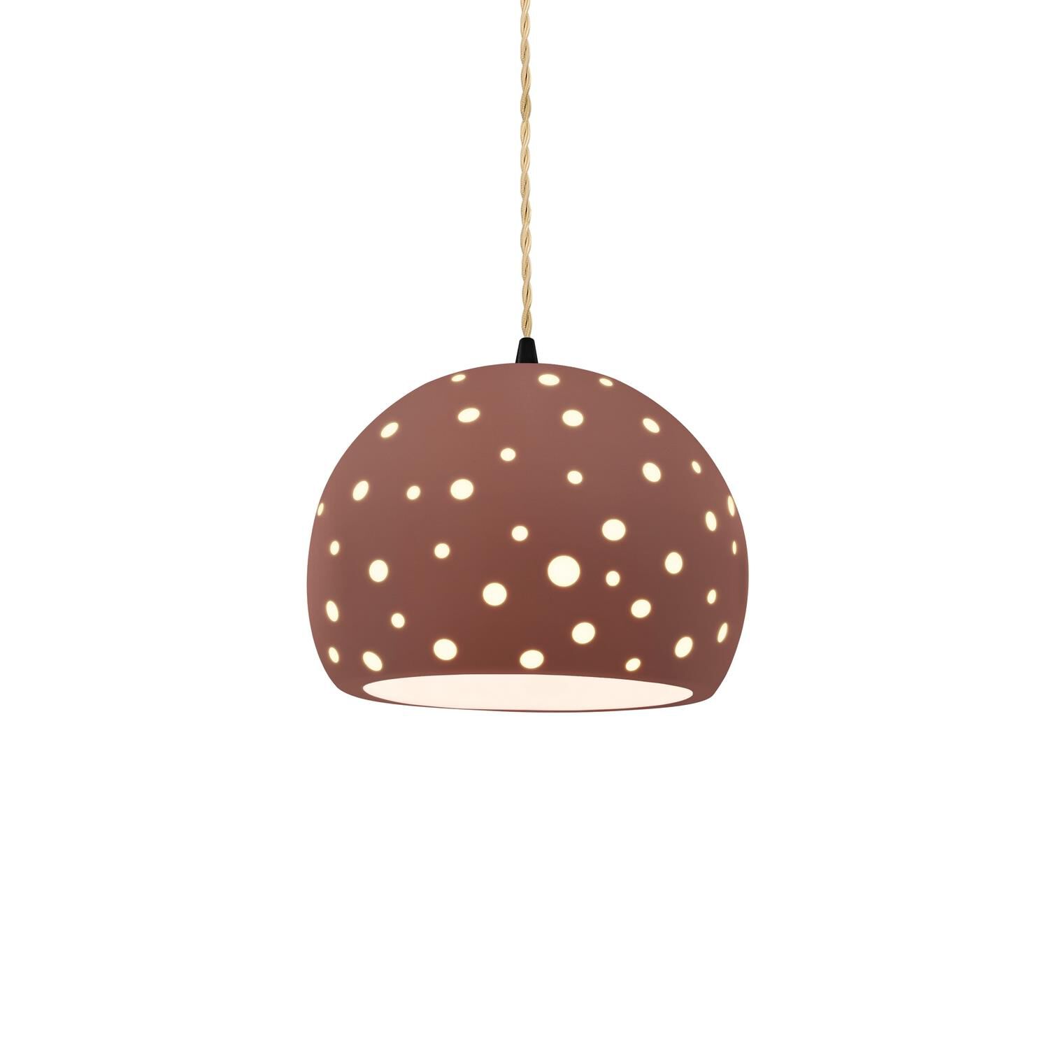 Perforated Globe 7 Inch Mini Pendant by Justice Design Group