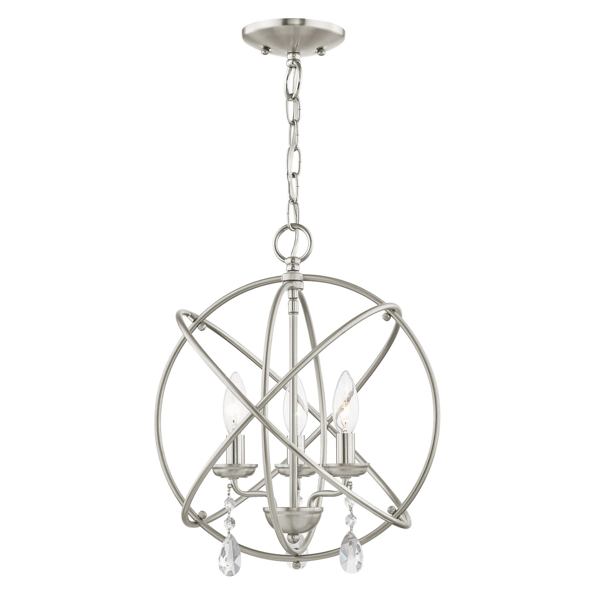 Aria 15 Inch 3 Light Mini Chandelier by Livex Lighting