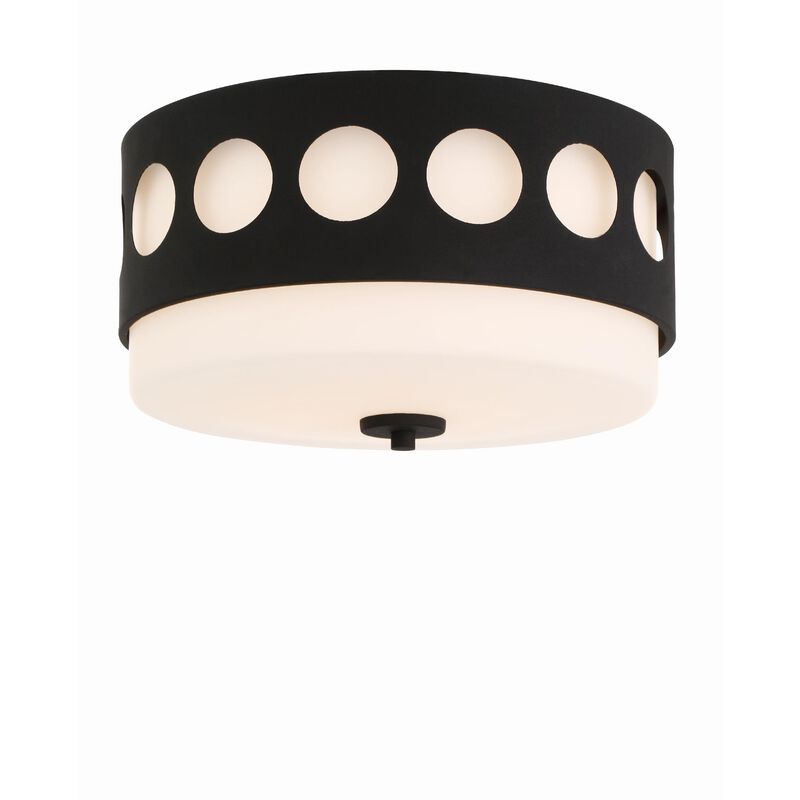 Kirby 13 Inch 2 Light Semi Flush Mount by Crystorama