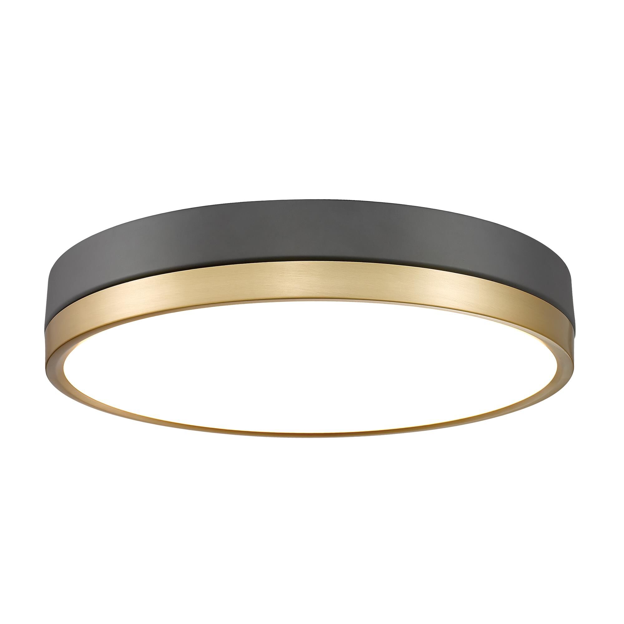Shown in Matte Black + Modern Gold finish and Frosted glass and Frosted shade