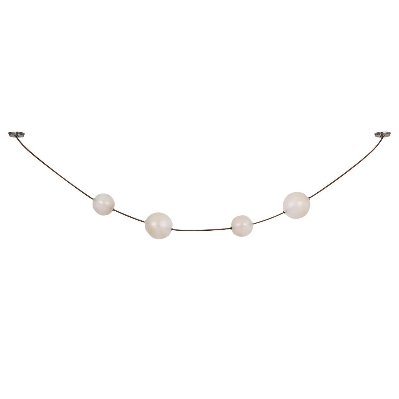 Shown in Russet Suede And Mottled Pewter finish and Fizzy Nude glass