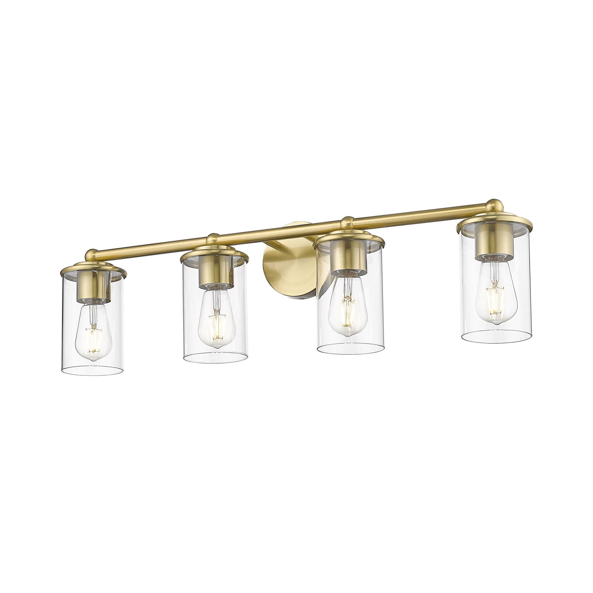 Shown in Luxe Gold finish and Clear glass and Clear shade
