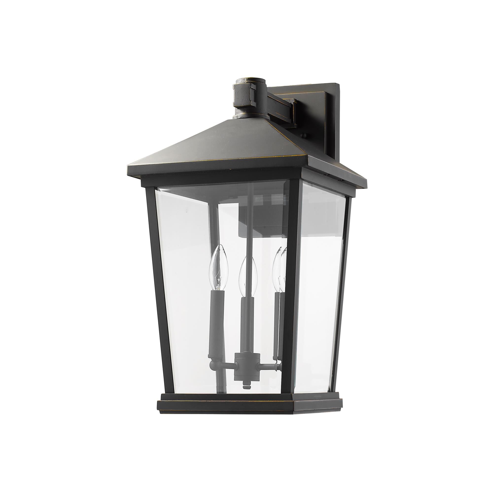 Shown in Oil Rubbed Bronze finish and Glass shade