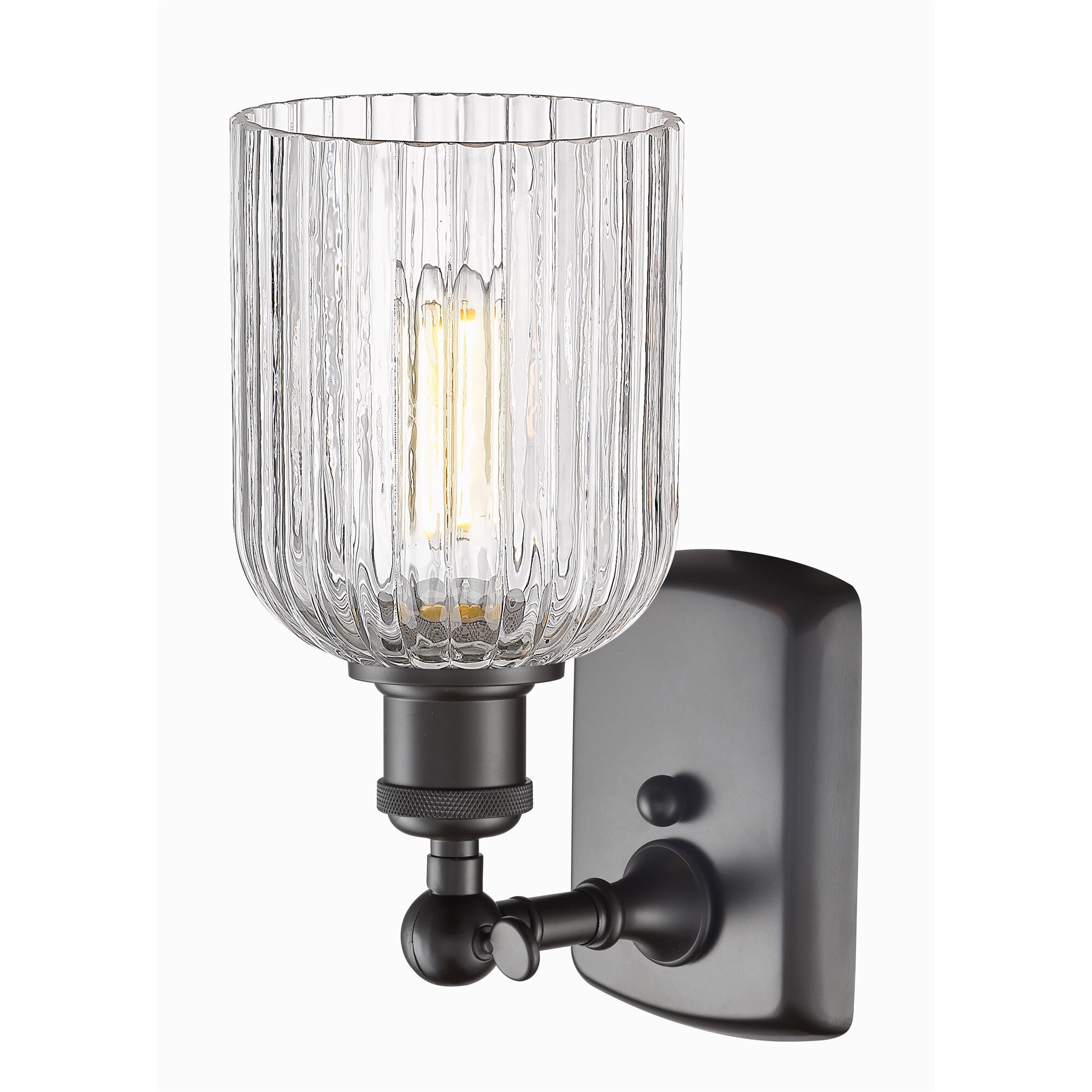 Shown in Oil Rubbed Bronze finish and Clear glass
