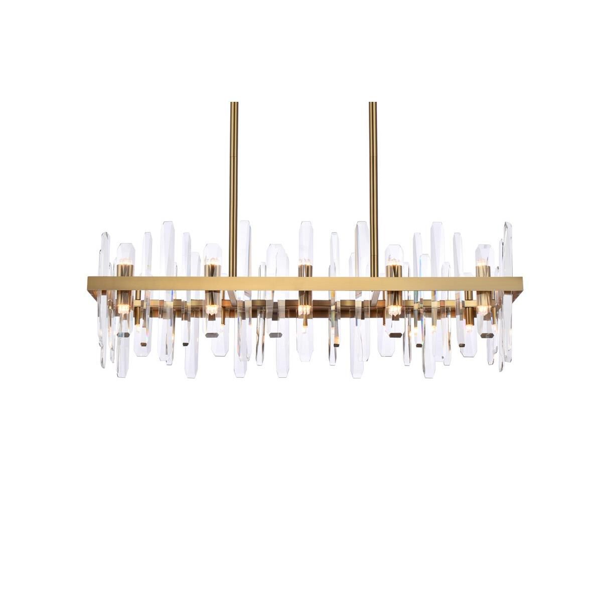 Serena 36 Inch 20 Light Linear Suspension Light by Elegant Lighting