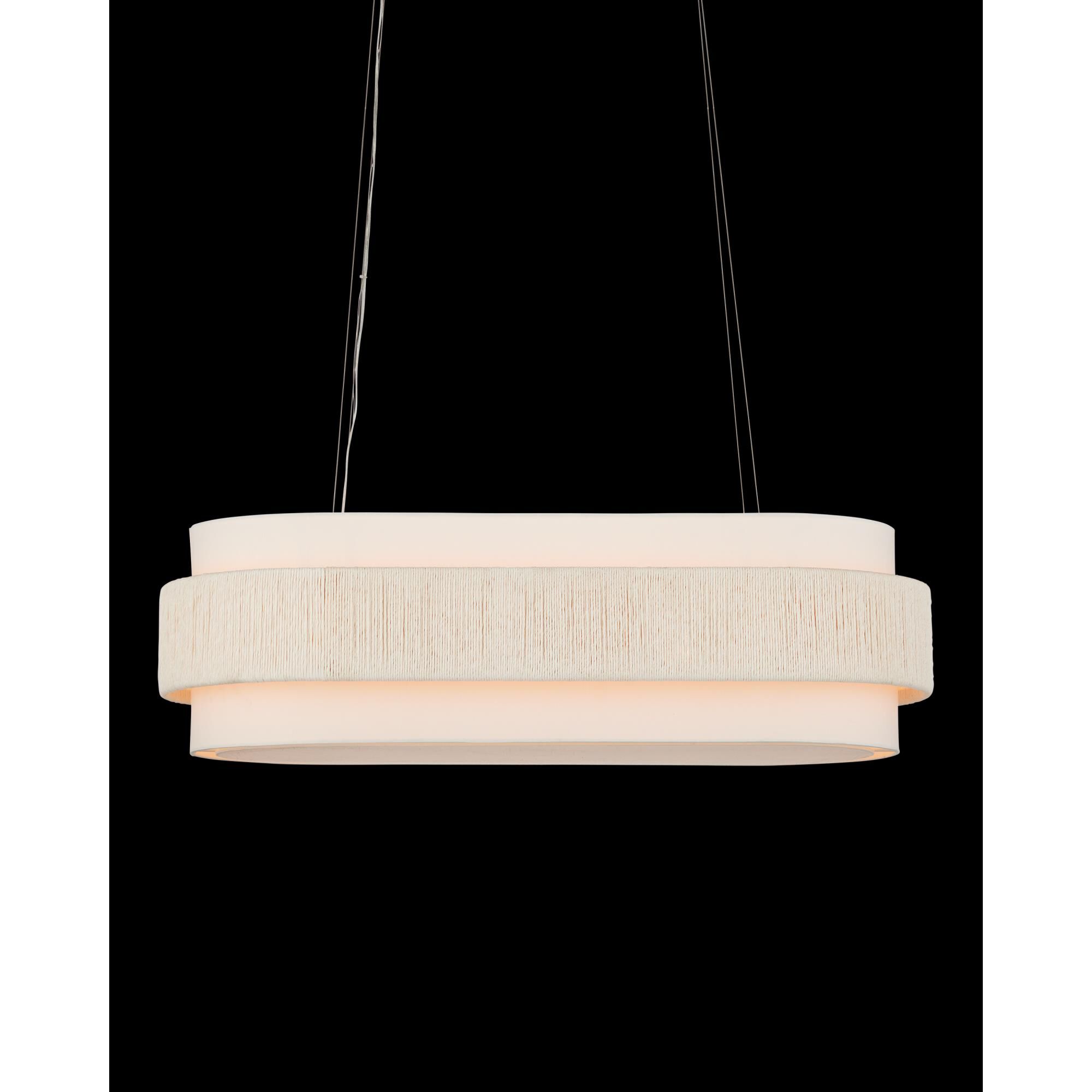 Shown in White and Sugar White finish and Off White Shantung shade