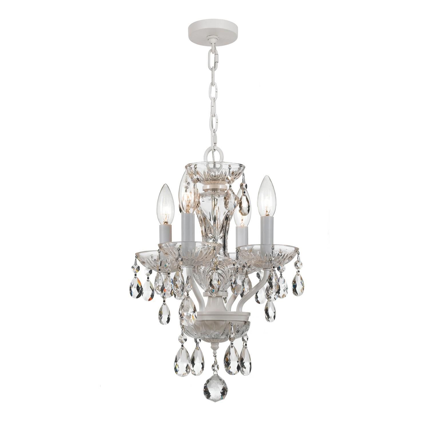 Traditional Crystal 11 Inch 4 Light Mini Chandelier by Crystorama